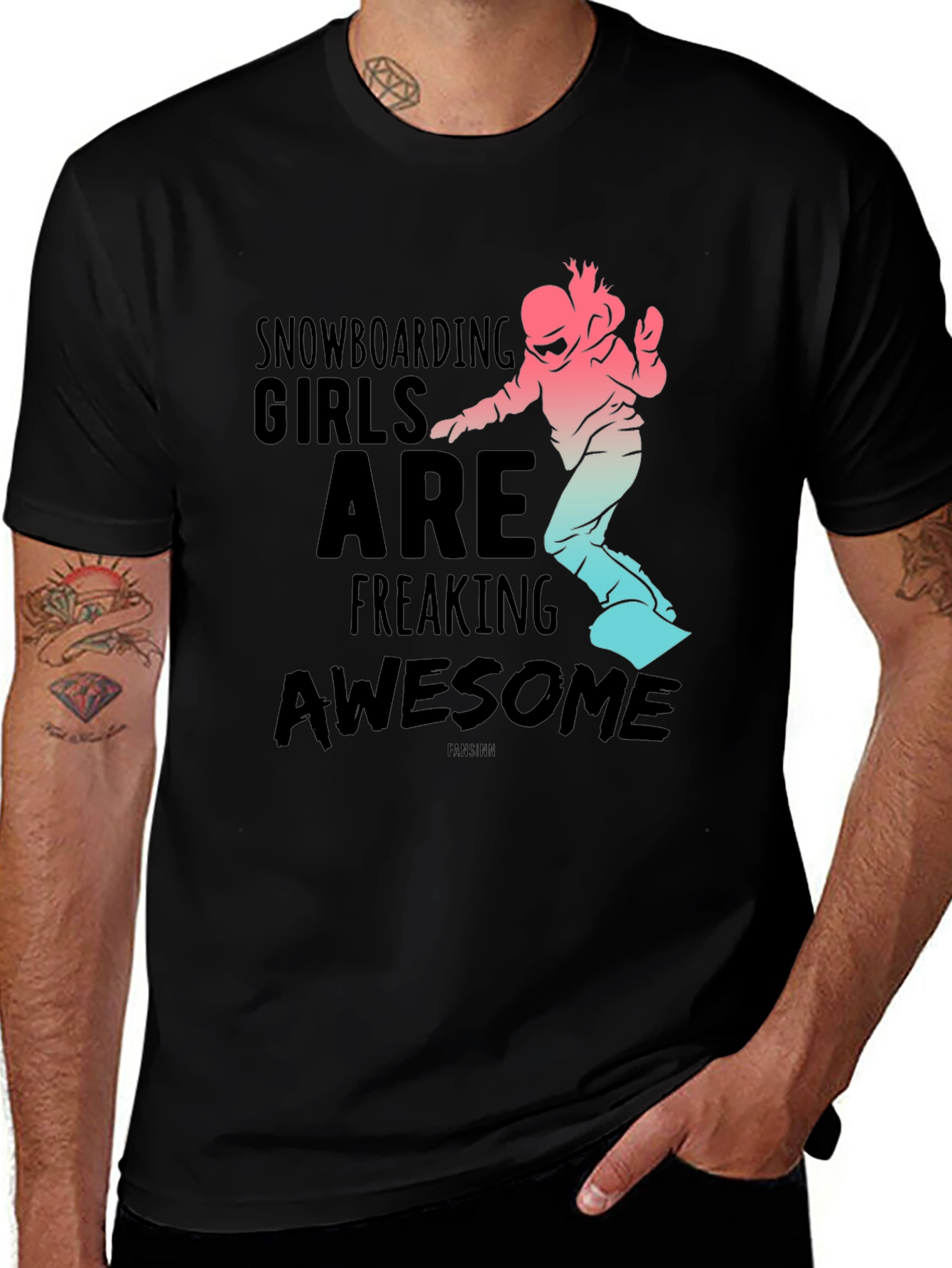 Snowboarding Girls Awesome Graphic Tee