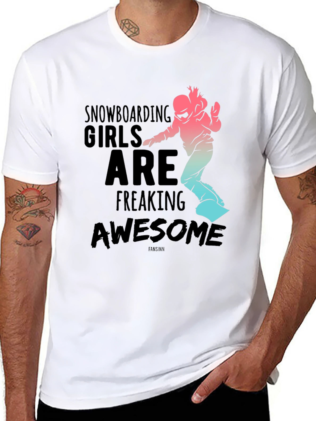 Snowboarding Girls Awesome Graphic Tee