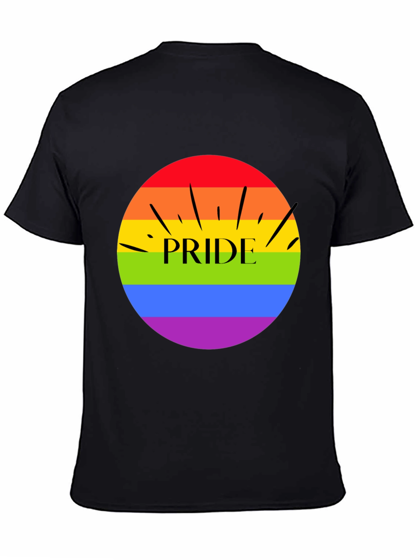 Pride T-Shirt - Rainbow Circle Design