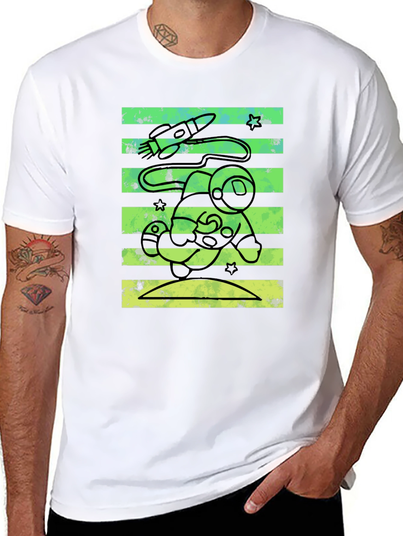 Retro Astronaut Tee - Space Adventure Shirt