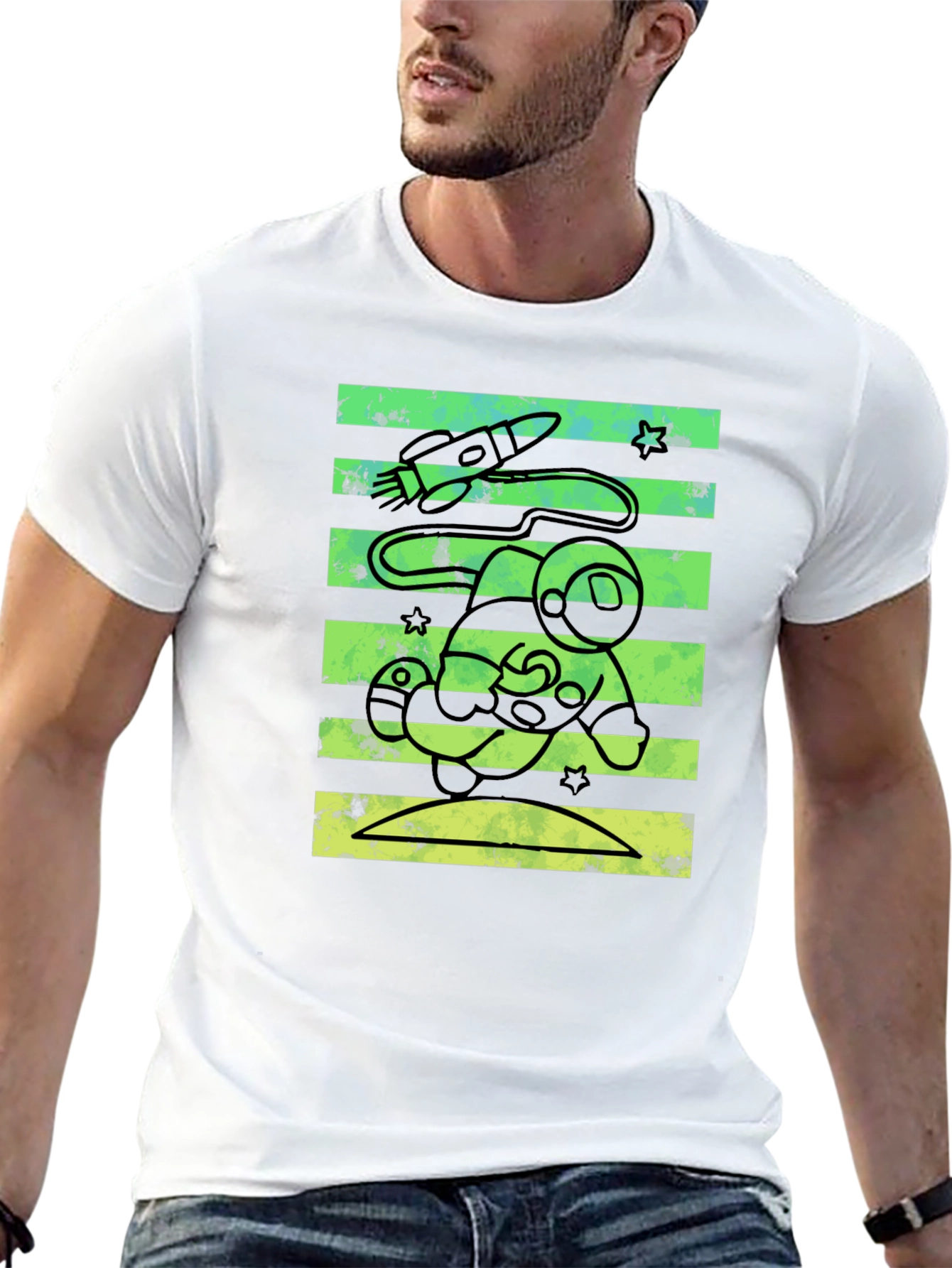 Retro Astronaut Tee - Space Adventure Shirt
