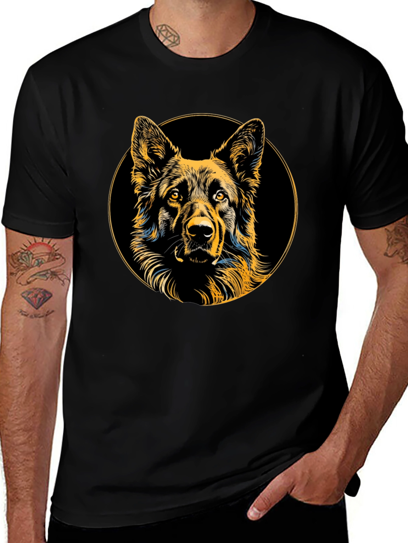 German Shepherd Dog Graphic T-Shirt