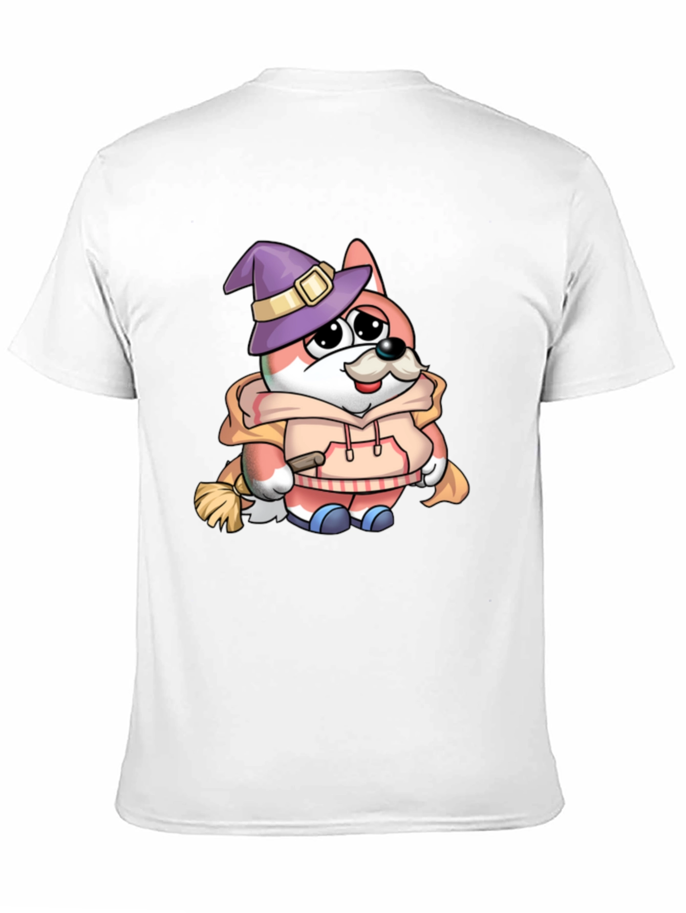 Cartoon Fox Wizard Graphic T-Shirt