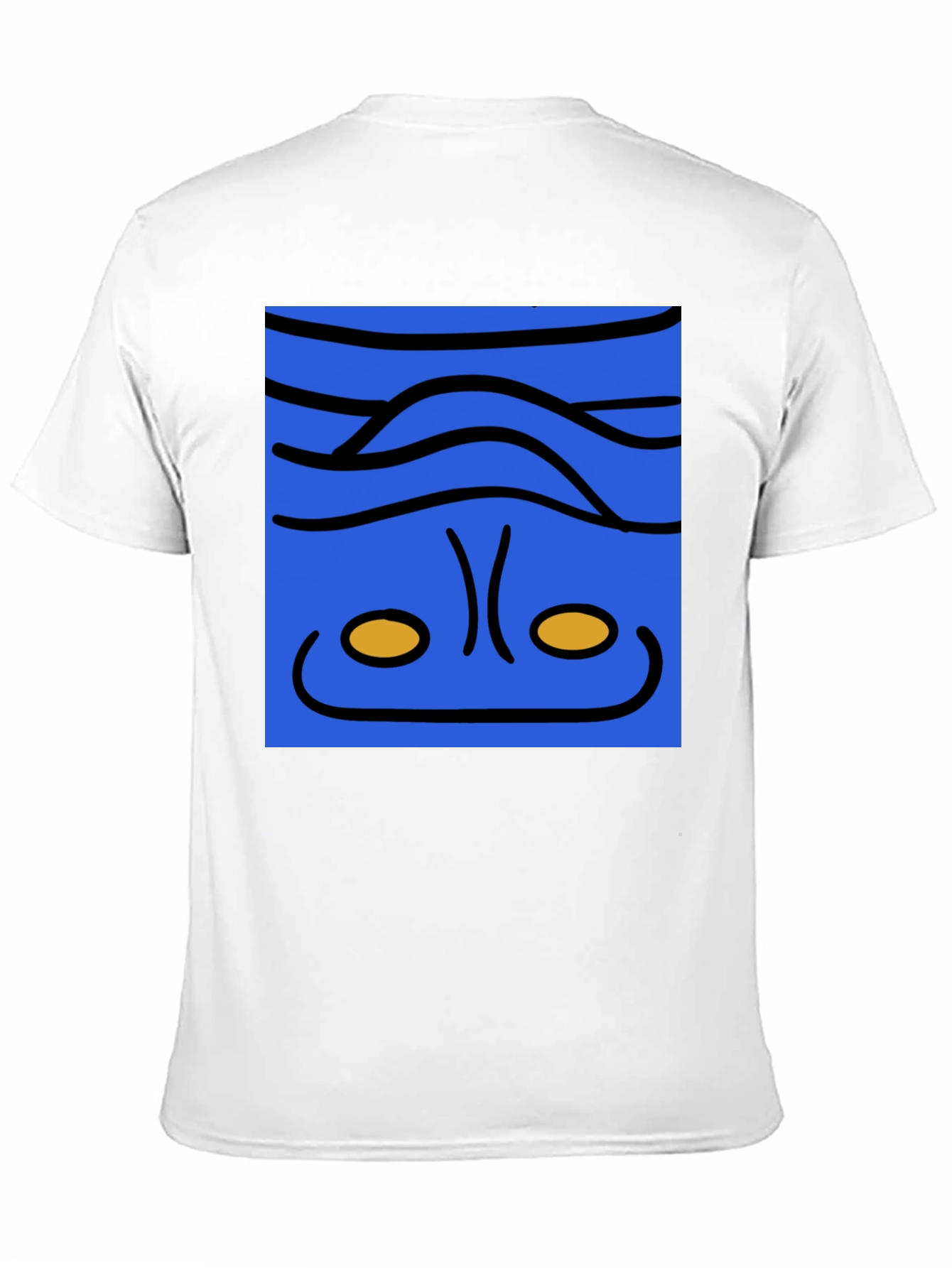 Abstract Face Graphic Tee - Mens Black T-Shirt