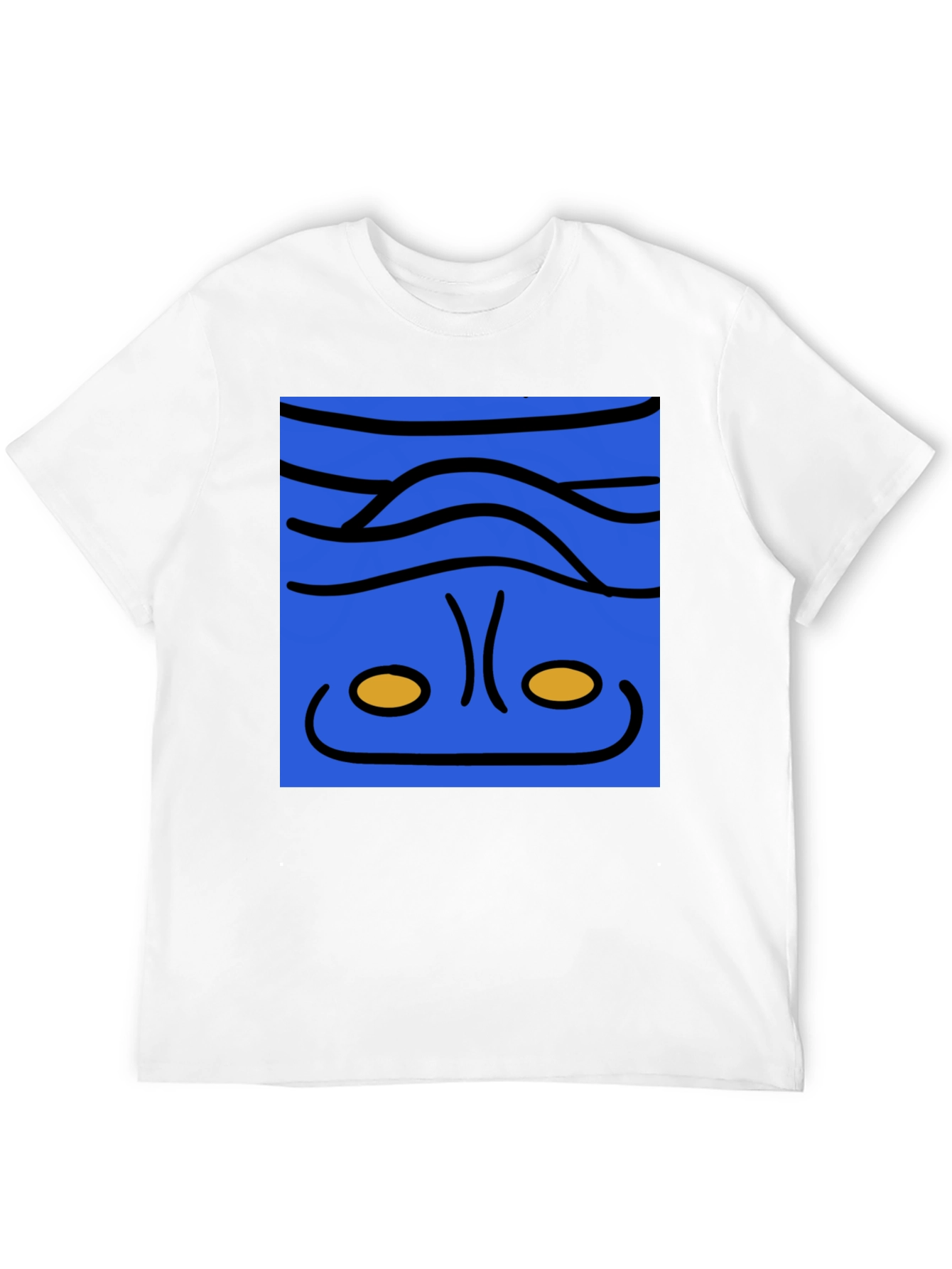 Abstract Face Graphic Tee - Mens Black T-Shirt