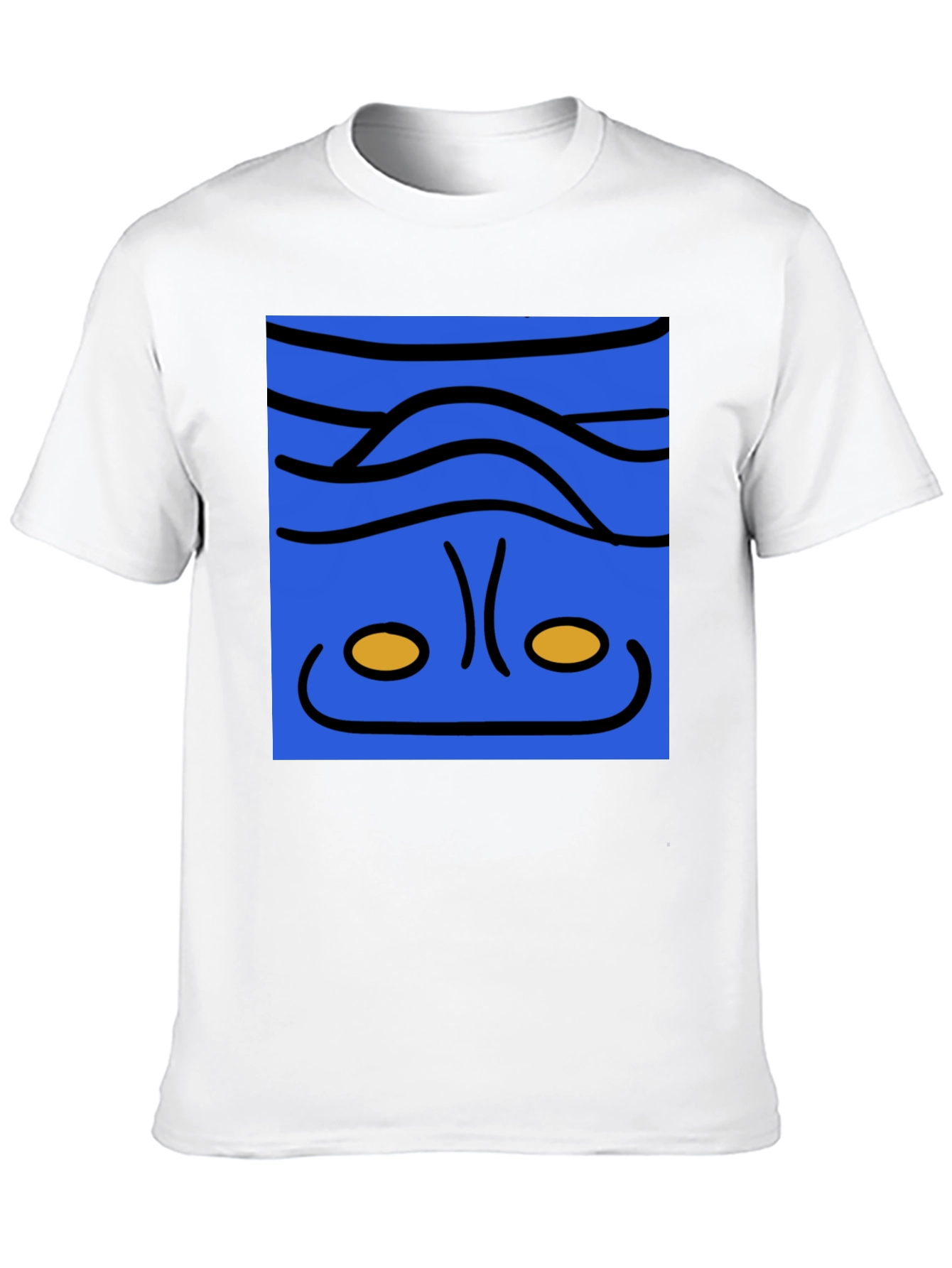 Abstract Face Graphic Tee - Mens Black T-Shirt