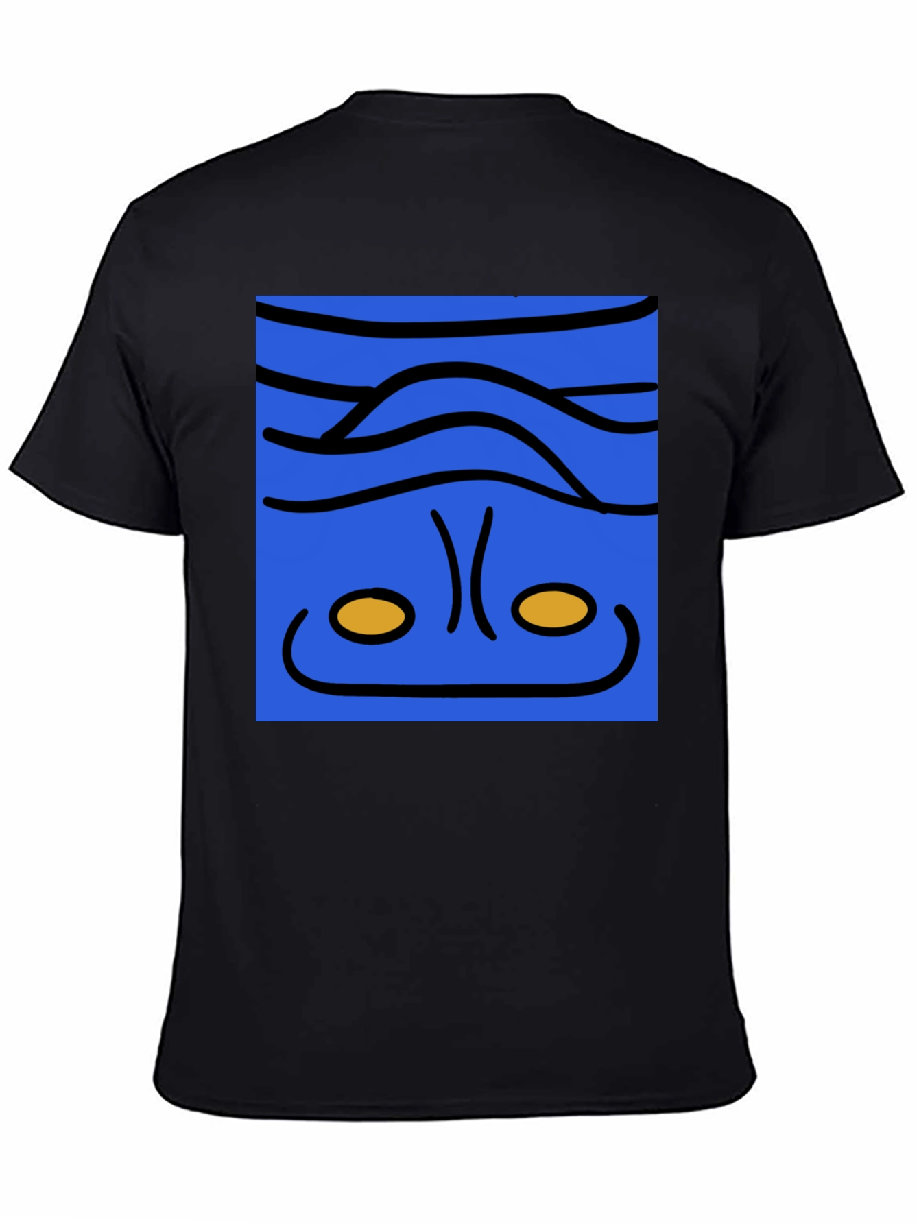 Abstract Face Graphic Tee - Mens Black T-Shirt