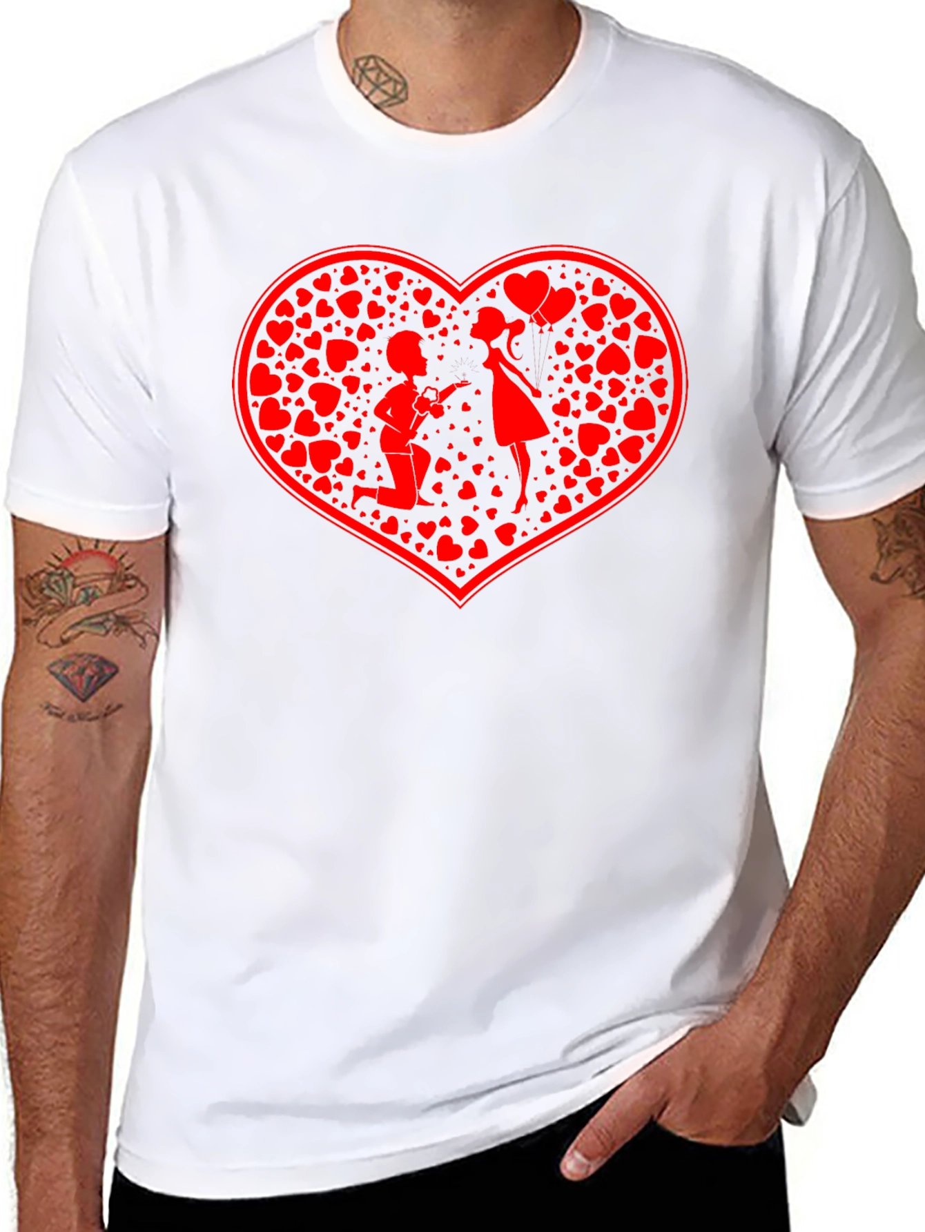 Romantic Heart Graphic T-Shirt
