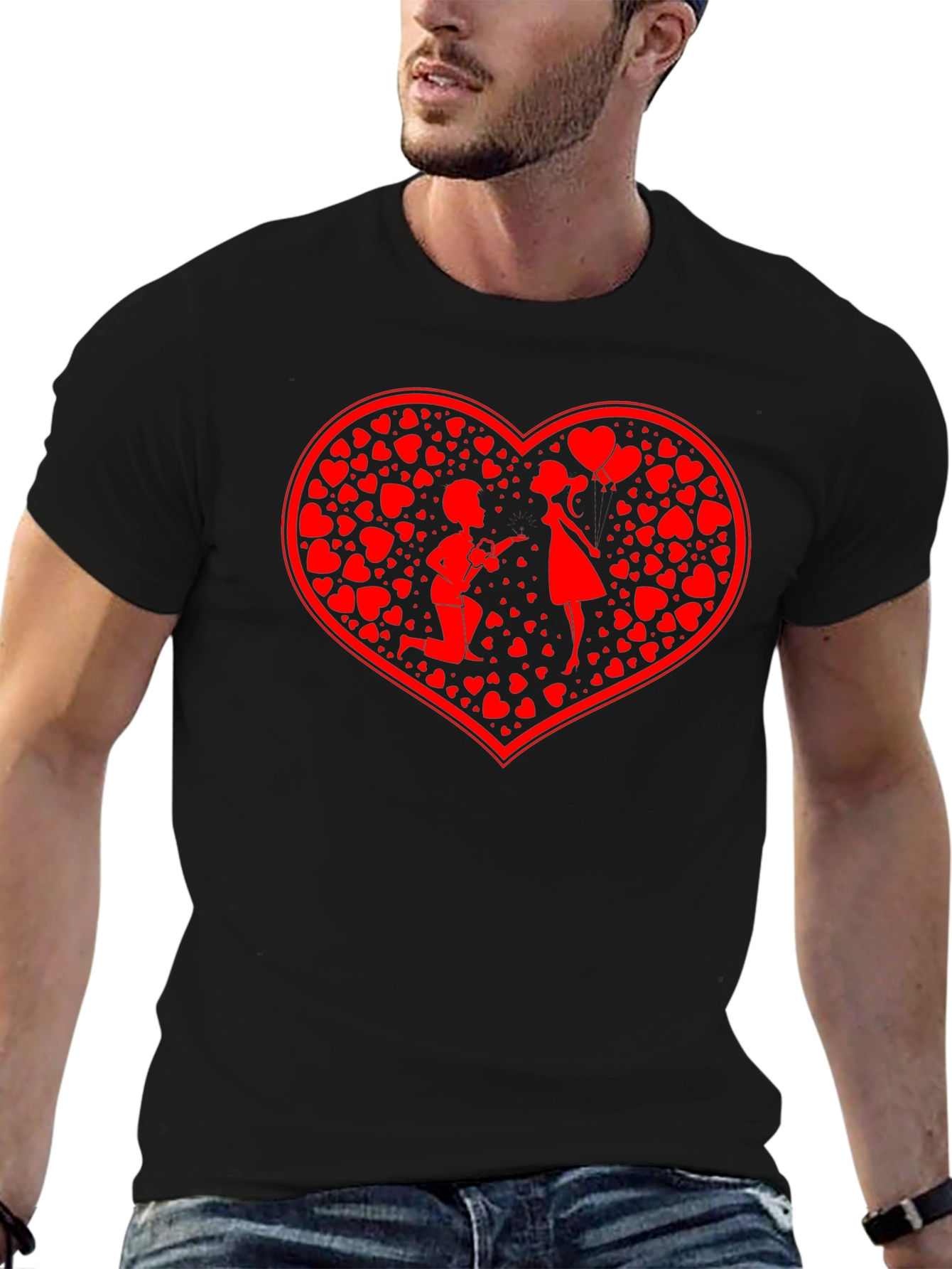 Romantic Heart Graphic T-Shirt