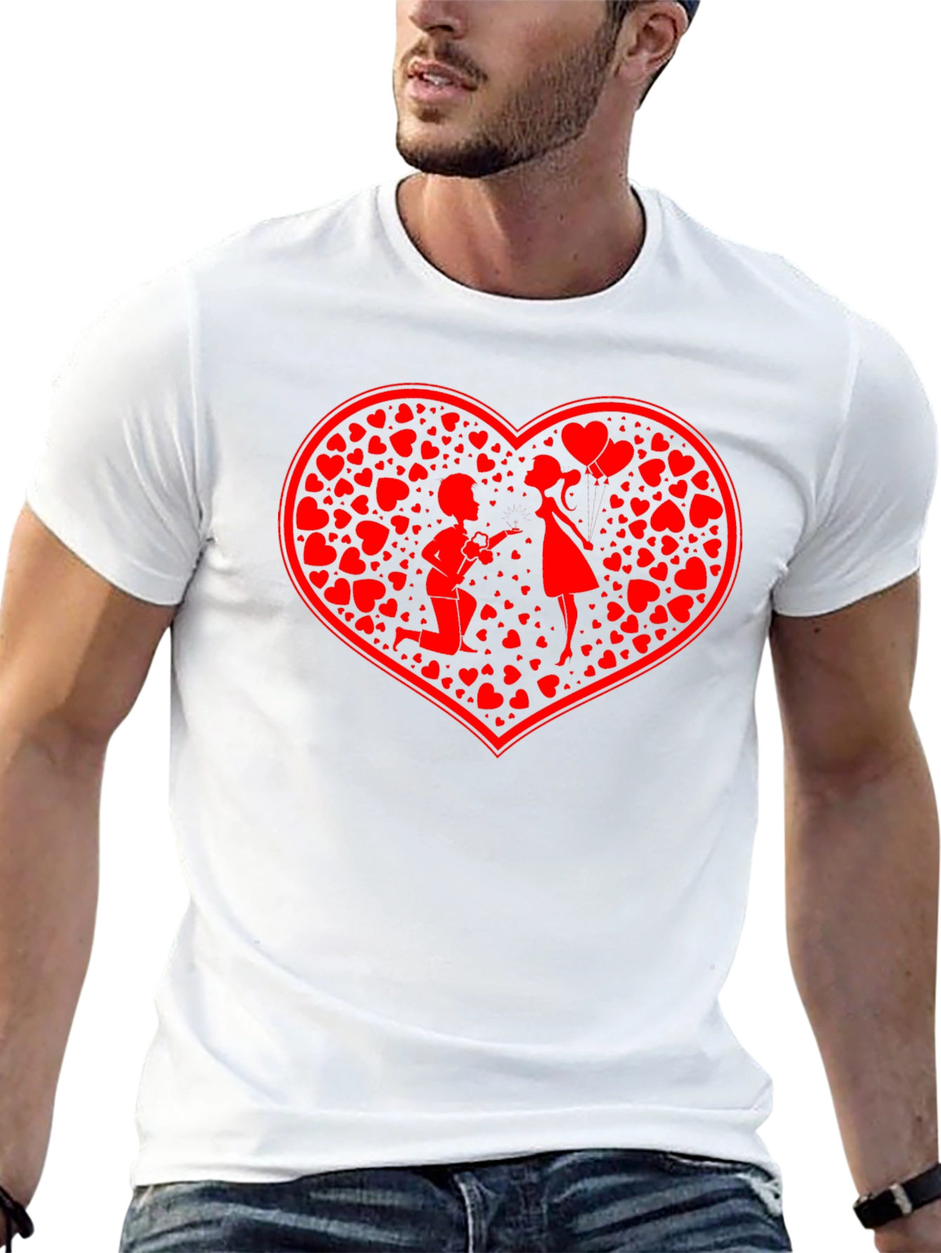 Romantic Heart Graphic T-Shirt