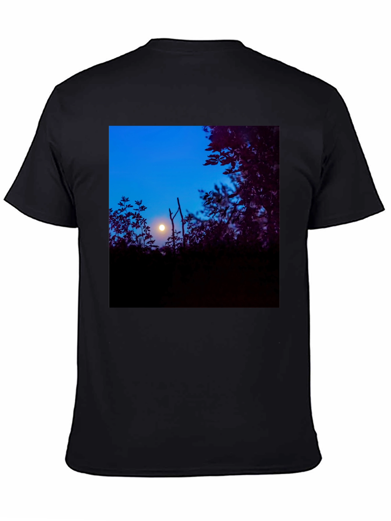 Moonlit Trees Black Tee