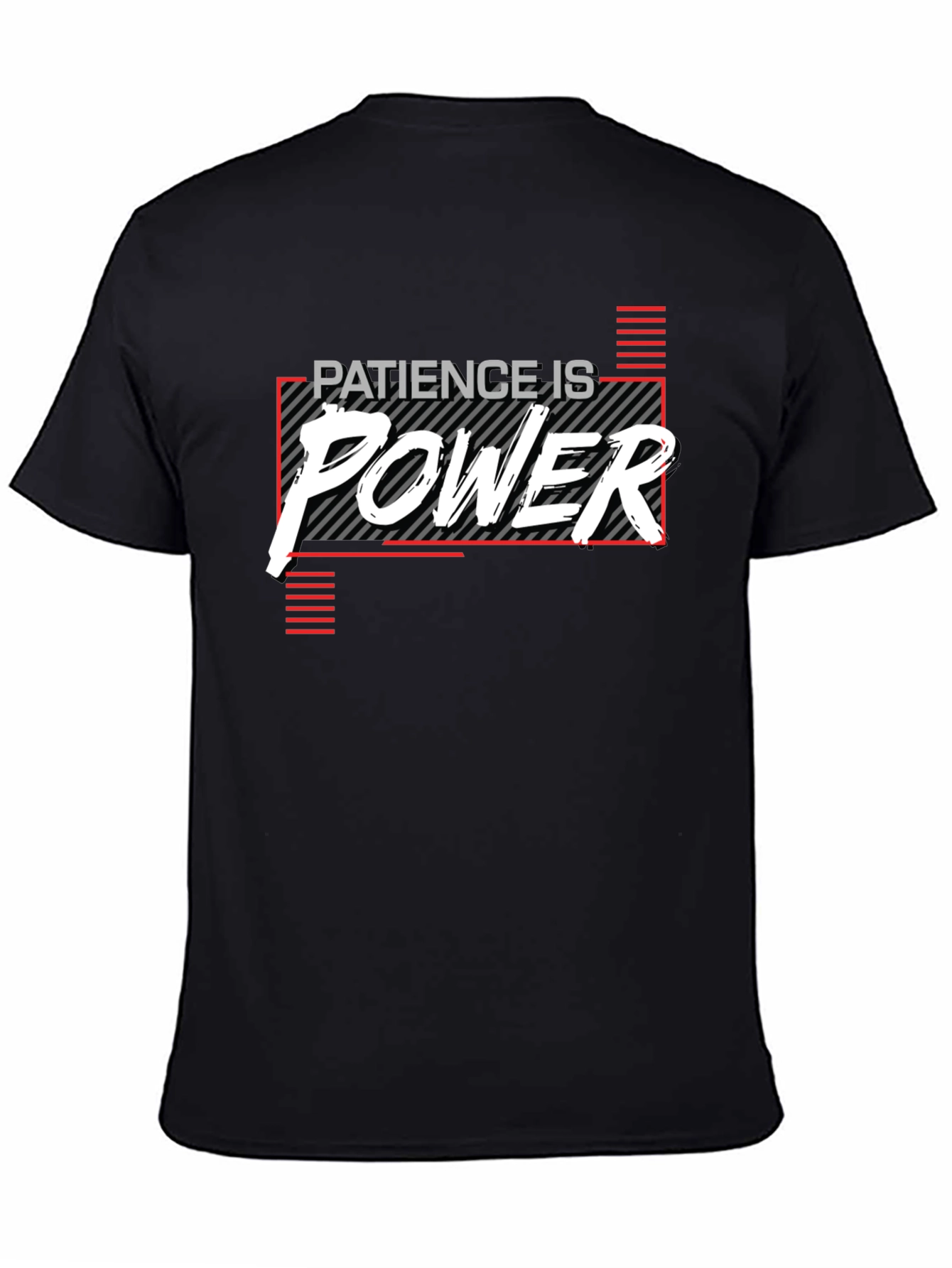 Patience is Power Graphic T-Shirt - Black