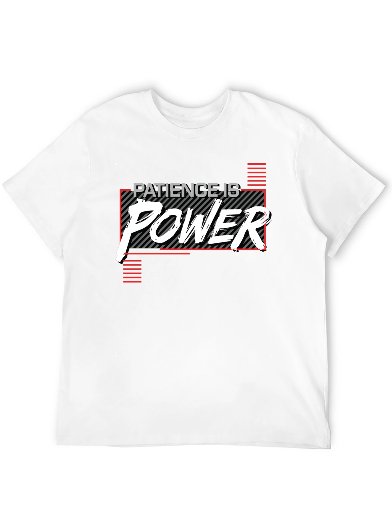 Patience is Power Graphic T-Shirt - Black