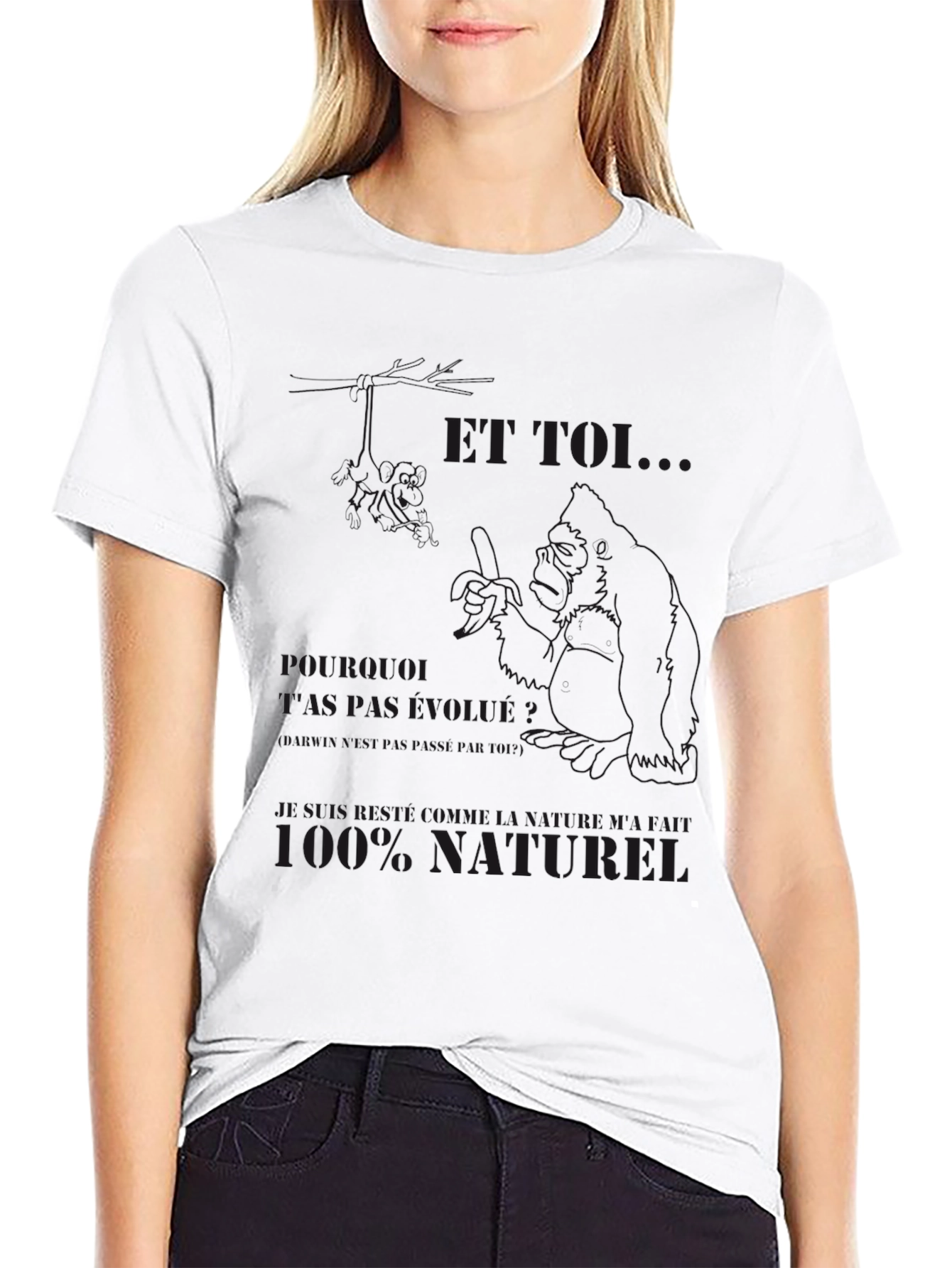 Mens Black Graphic T-Shirt - Funny Design