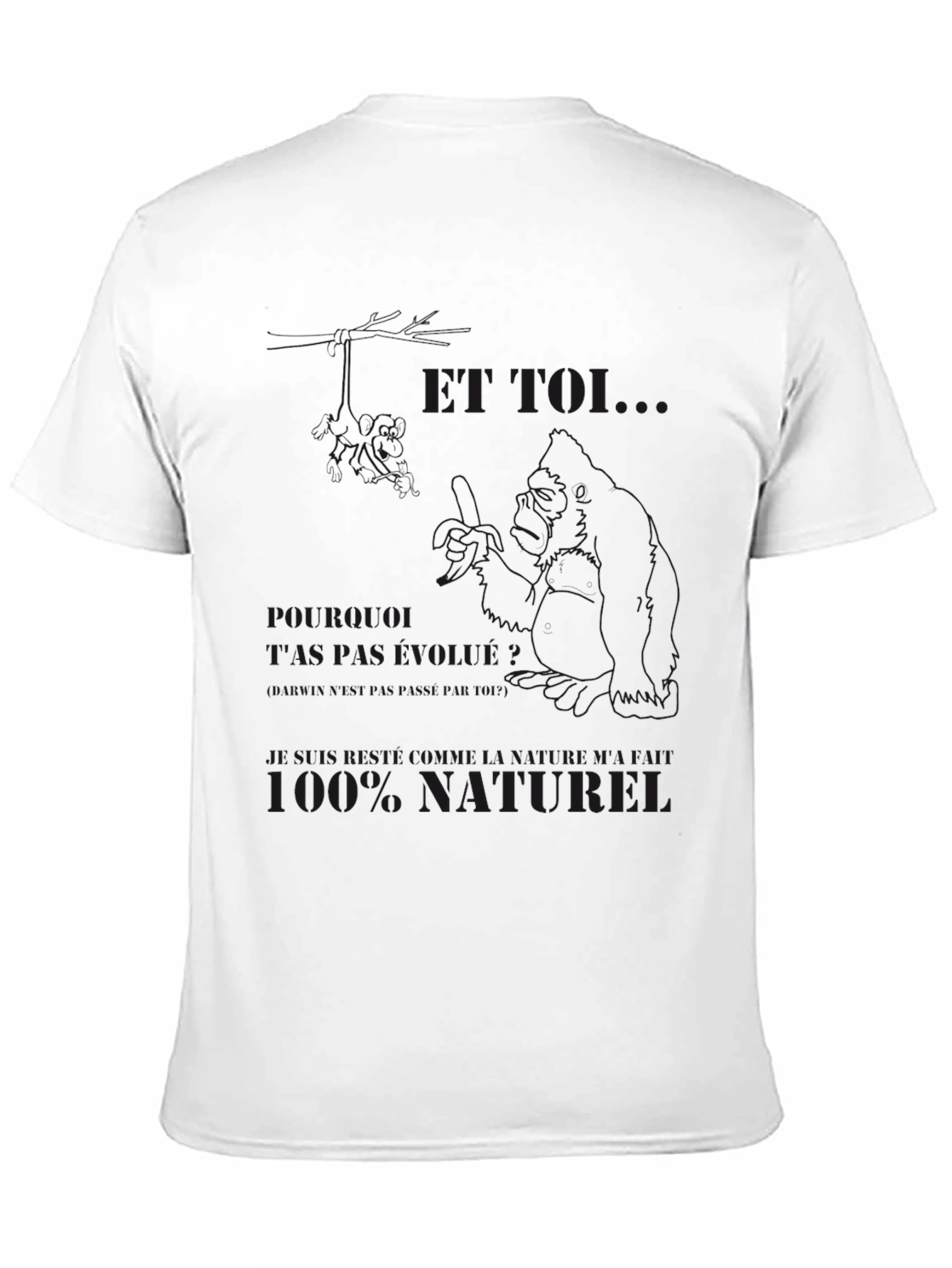 Mens Black Graphic T-Shirt - Funny Design