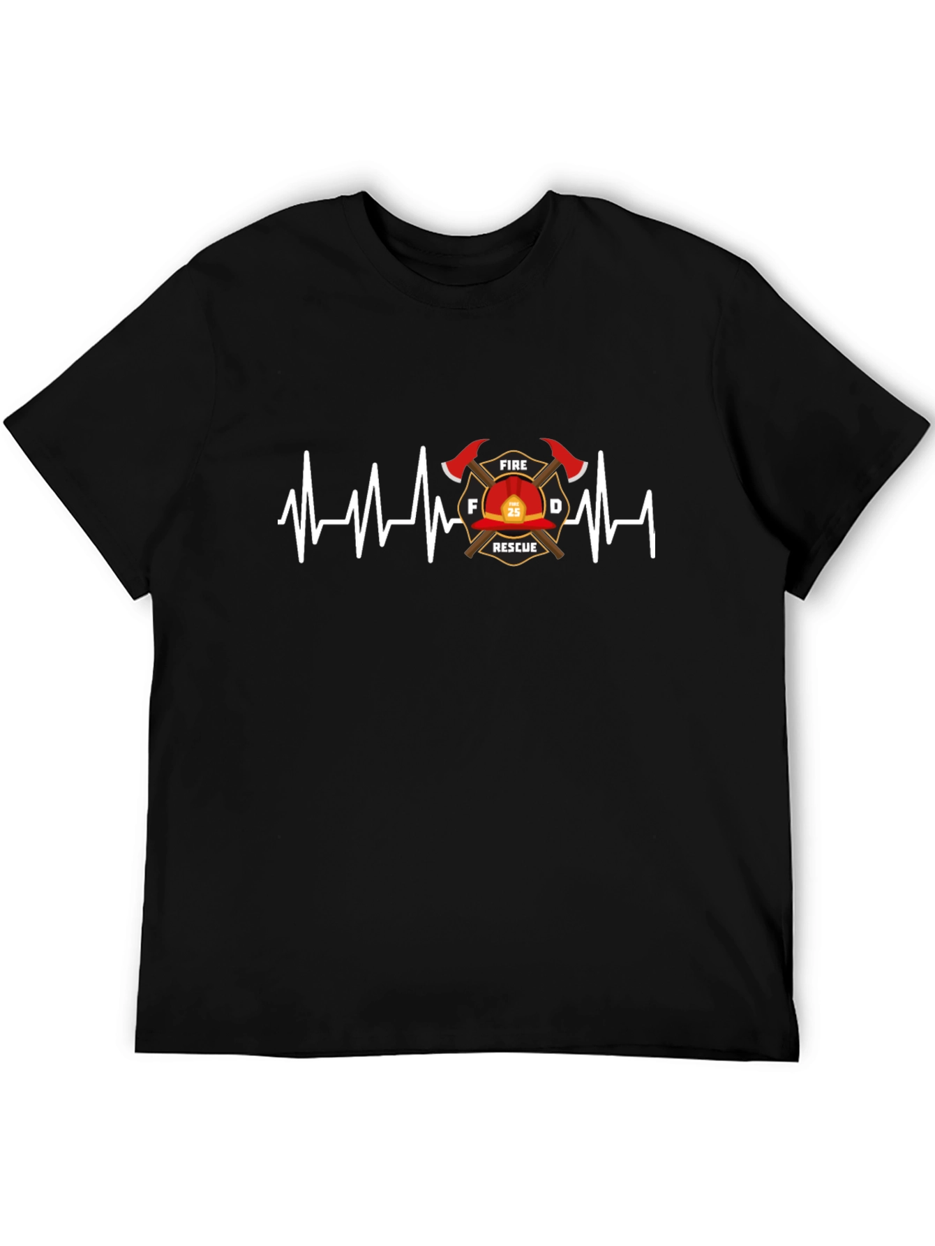 Firefighter Rescue Heartbeat T-Shirt