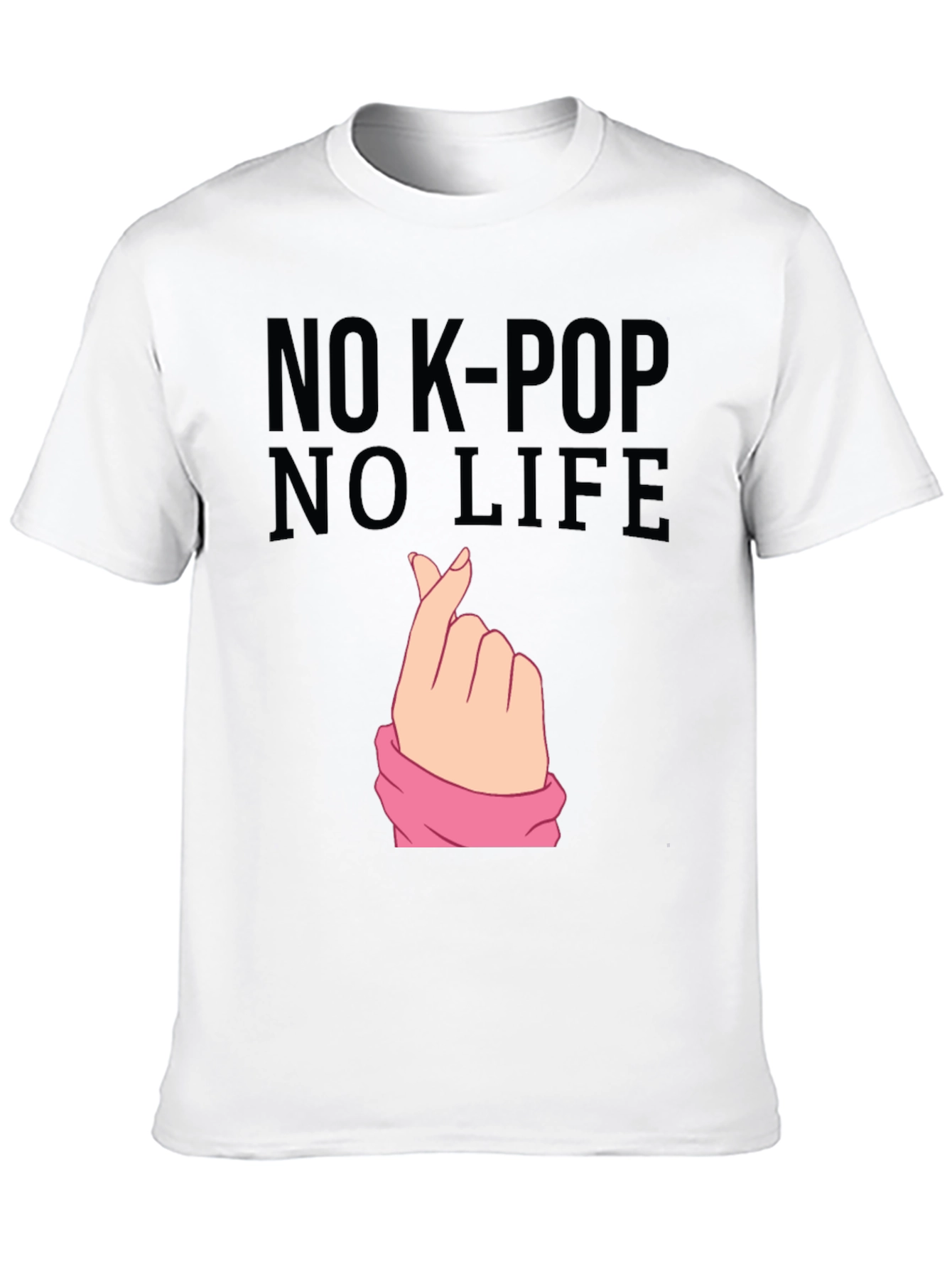No K-Pop No Life Black Graphic Tee