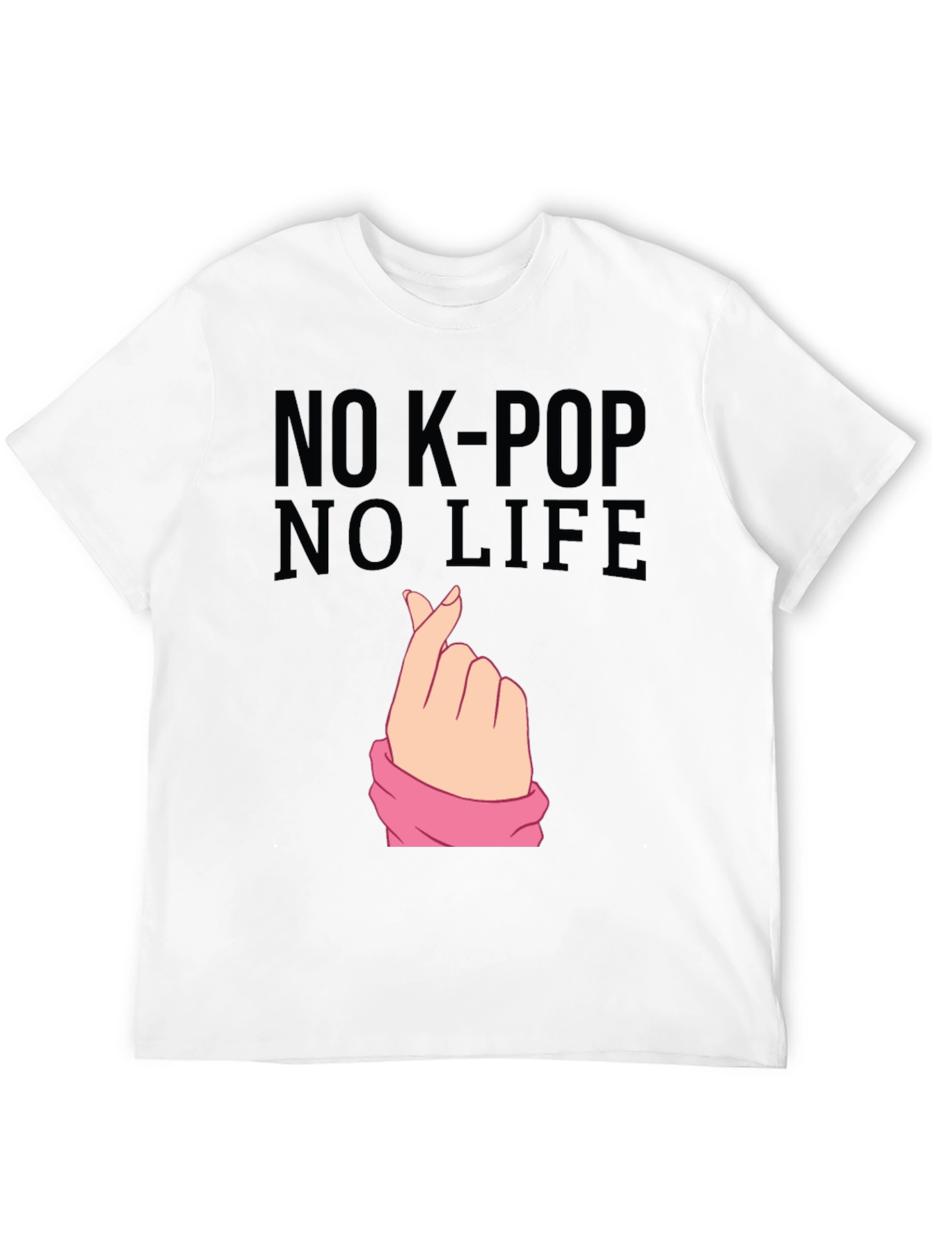 No K-Pop No Life Black Graphic Tee