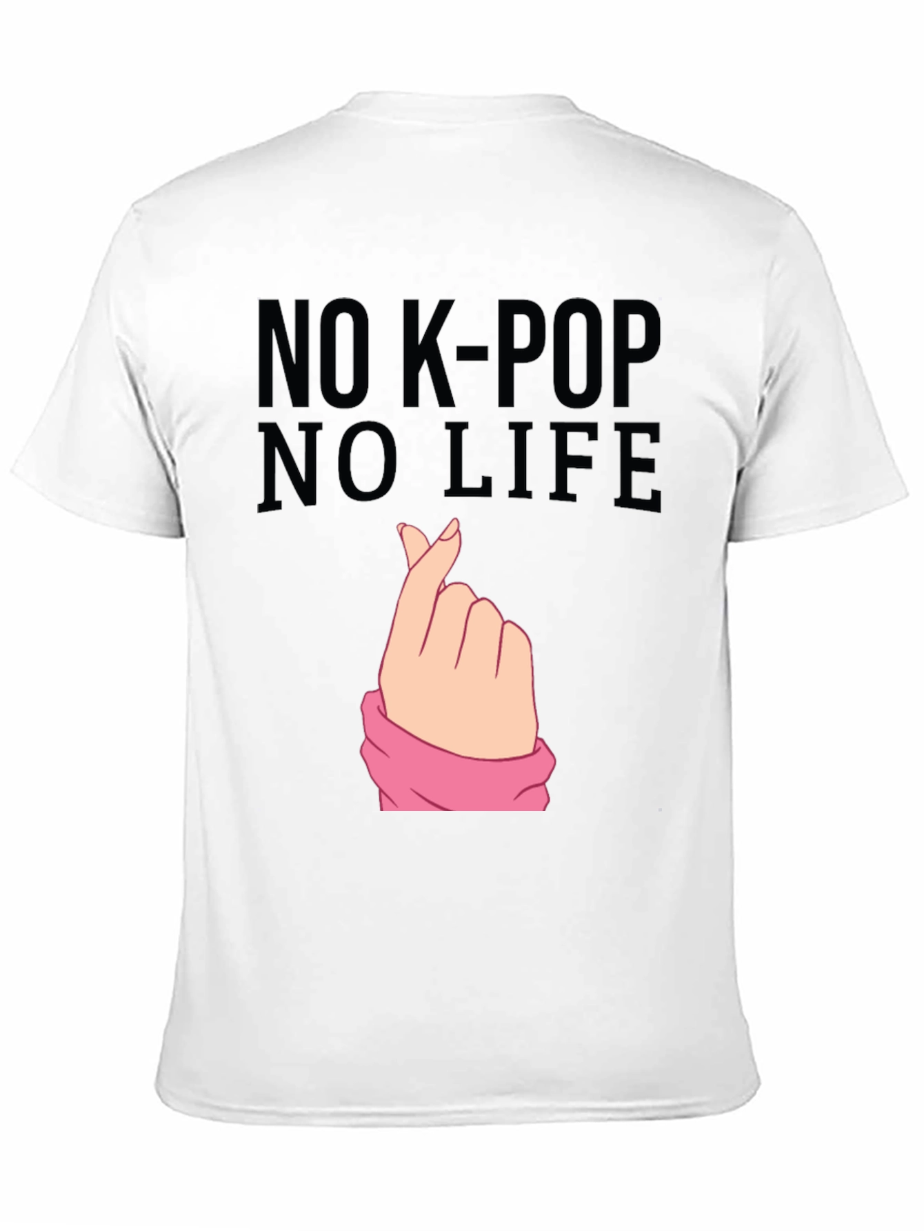 No K-Pop No Life Black Graphic Tee