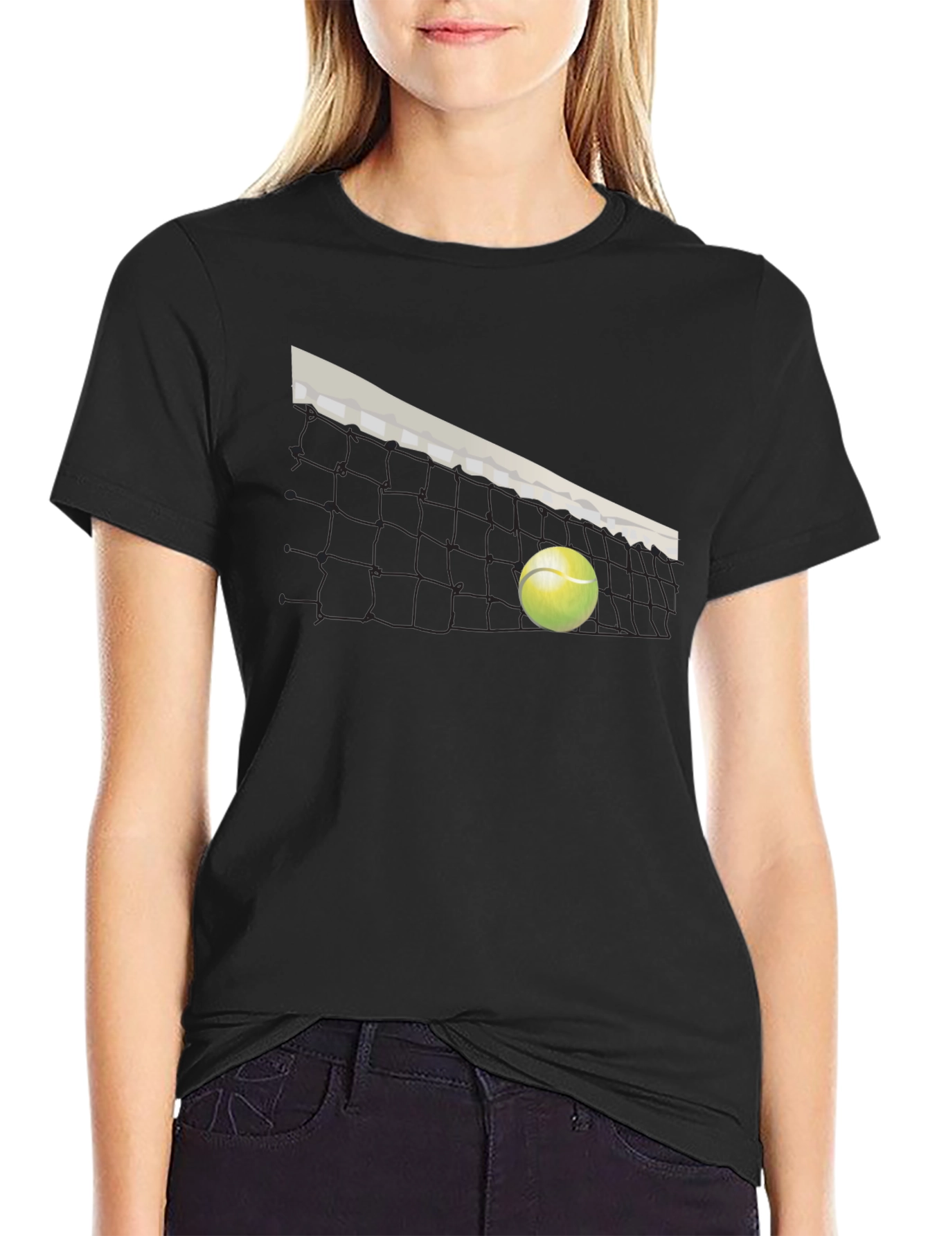 Tennis Net Graphic T-Shirt - Stylish Sportswear