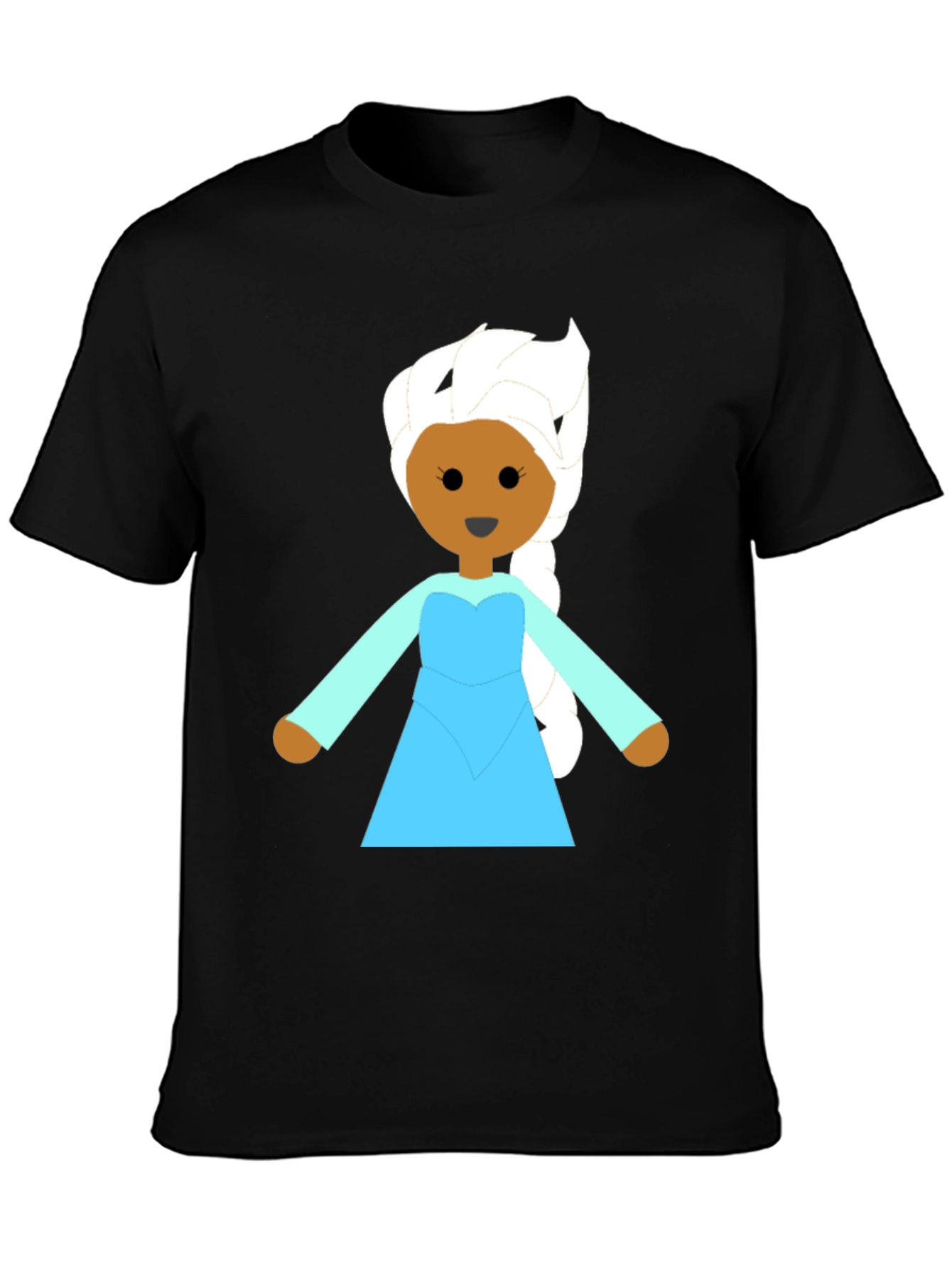 Elsa Graphic T-Shirt - Black Cotton Tee