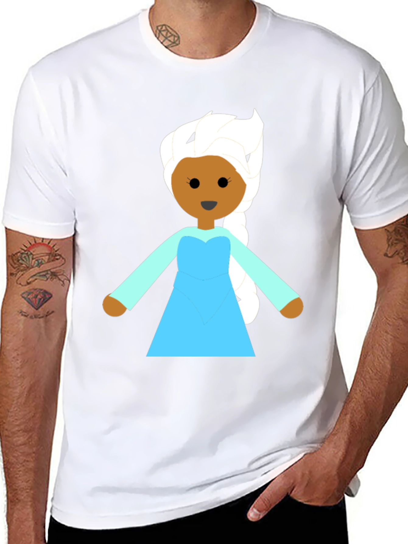 Elsa Graphic T-Shirt - Black Cotton Tee