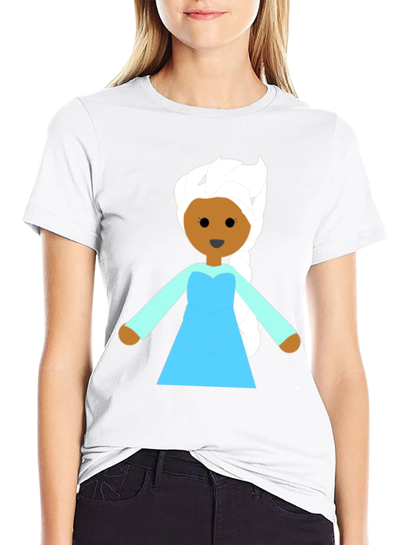 Elsa Graphic T-Shirt - Black Cotton Tee
