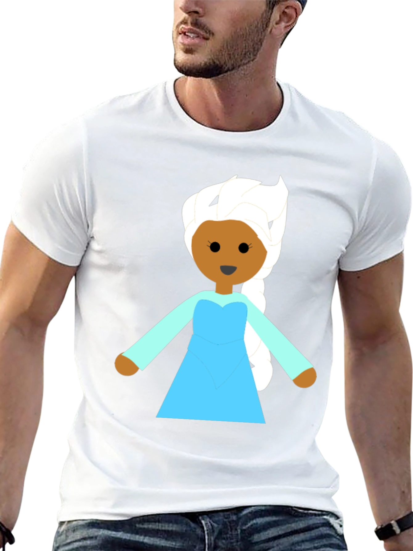 Elsa Graphic T-Shirt - Black Cotton Tee