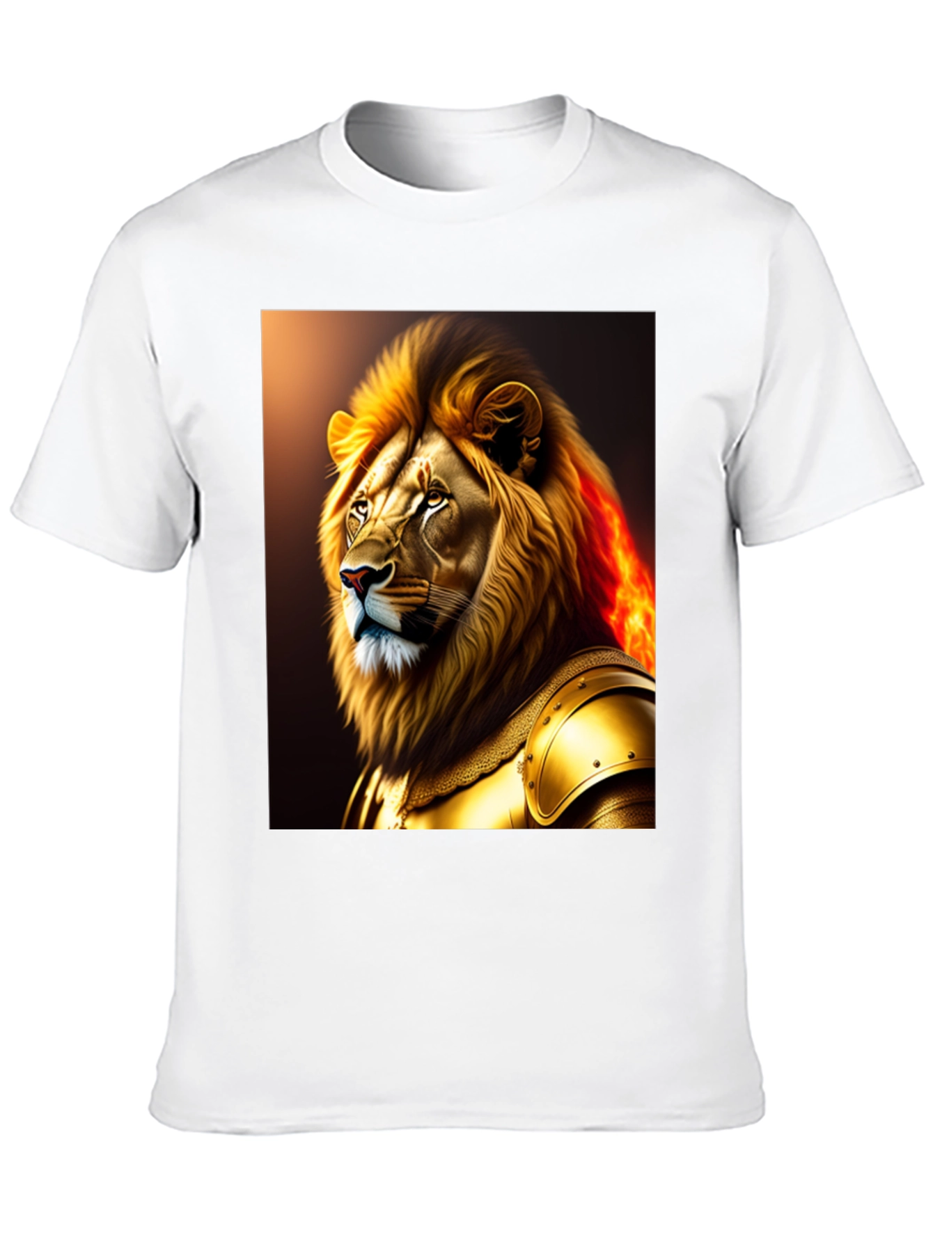 Lion Knight Graphic Black T-Shirt