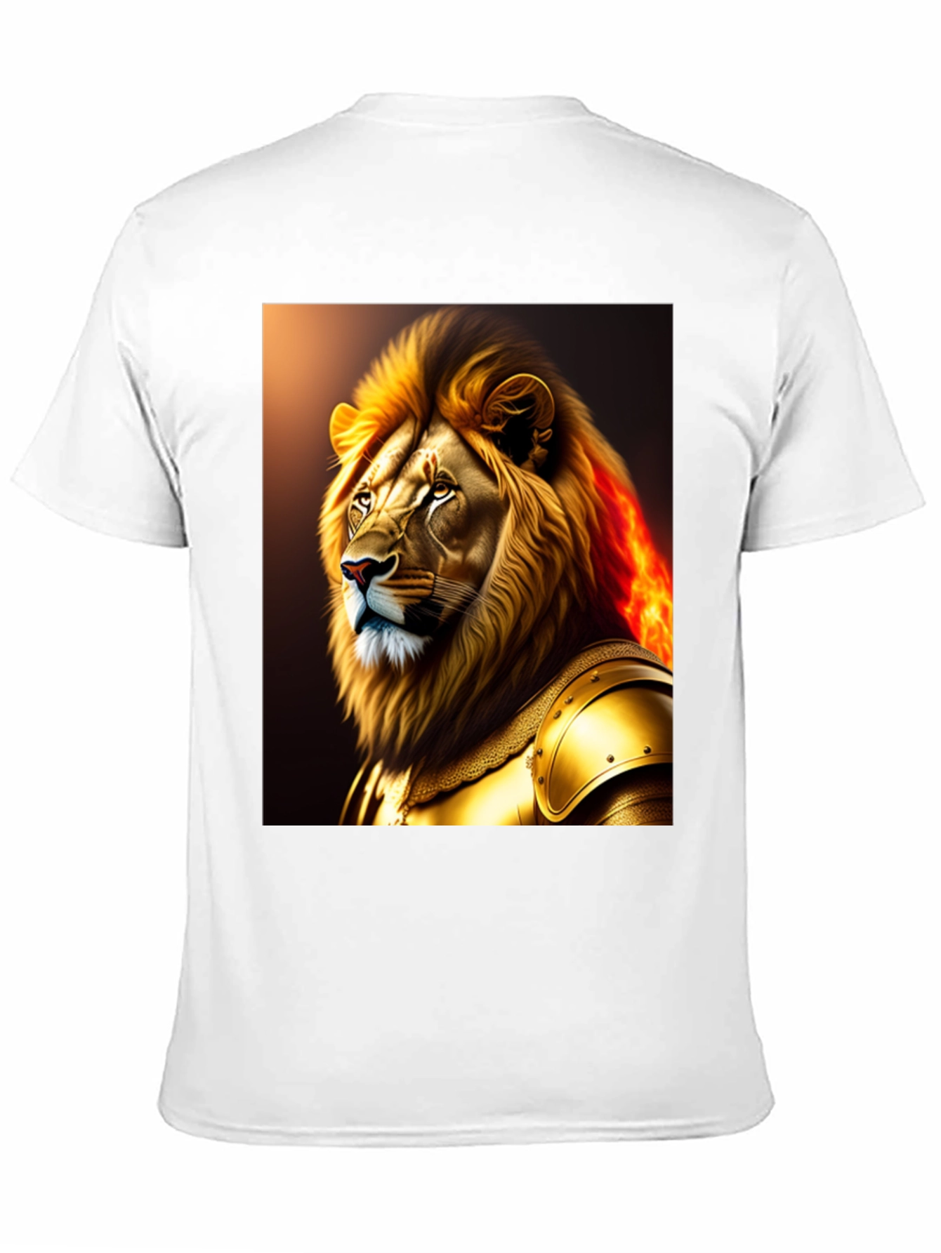 Lion Knight Graphic Black T-Shirt