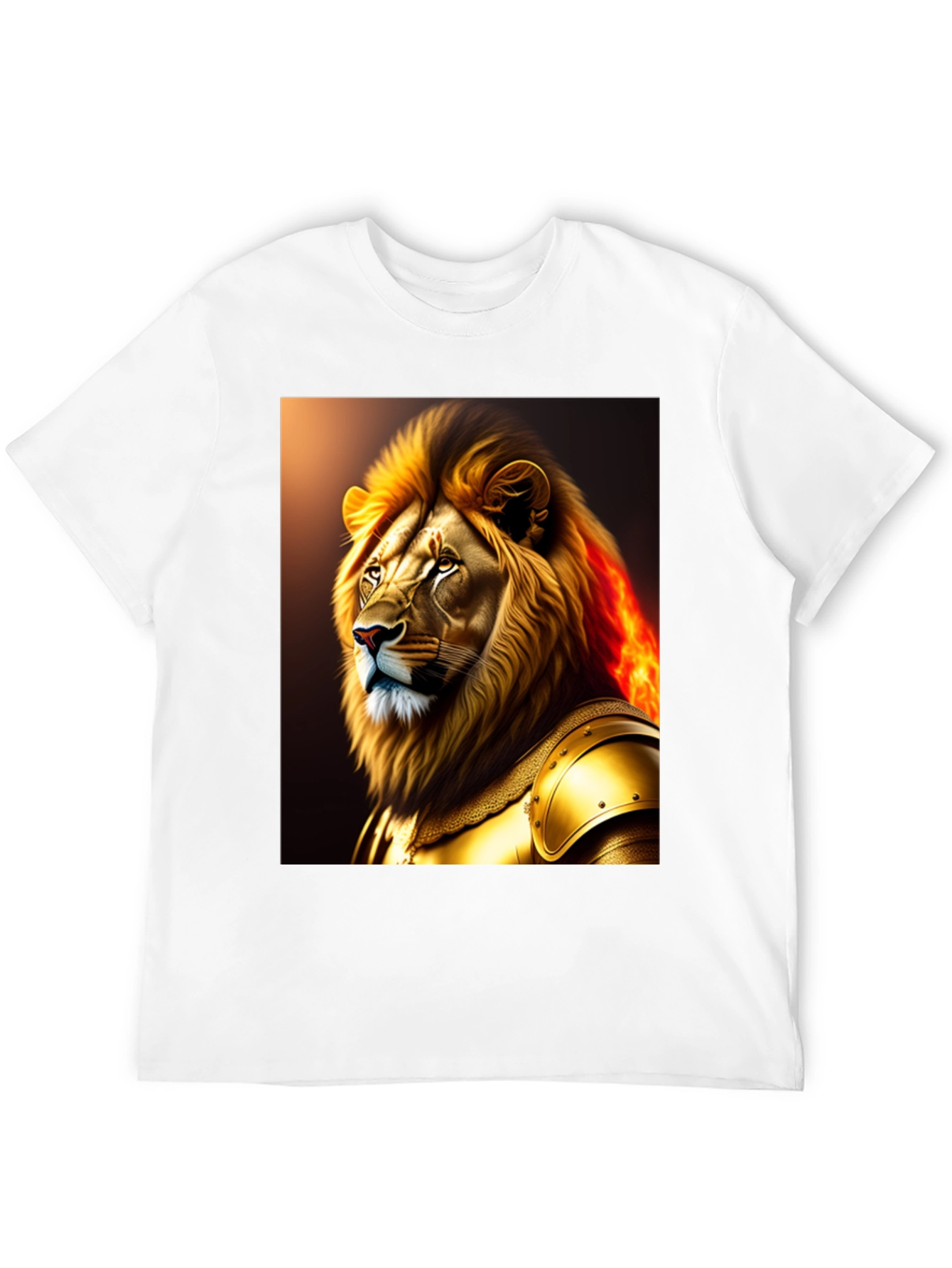 Lion Knight Graphic Black T-Shirt