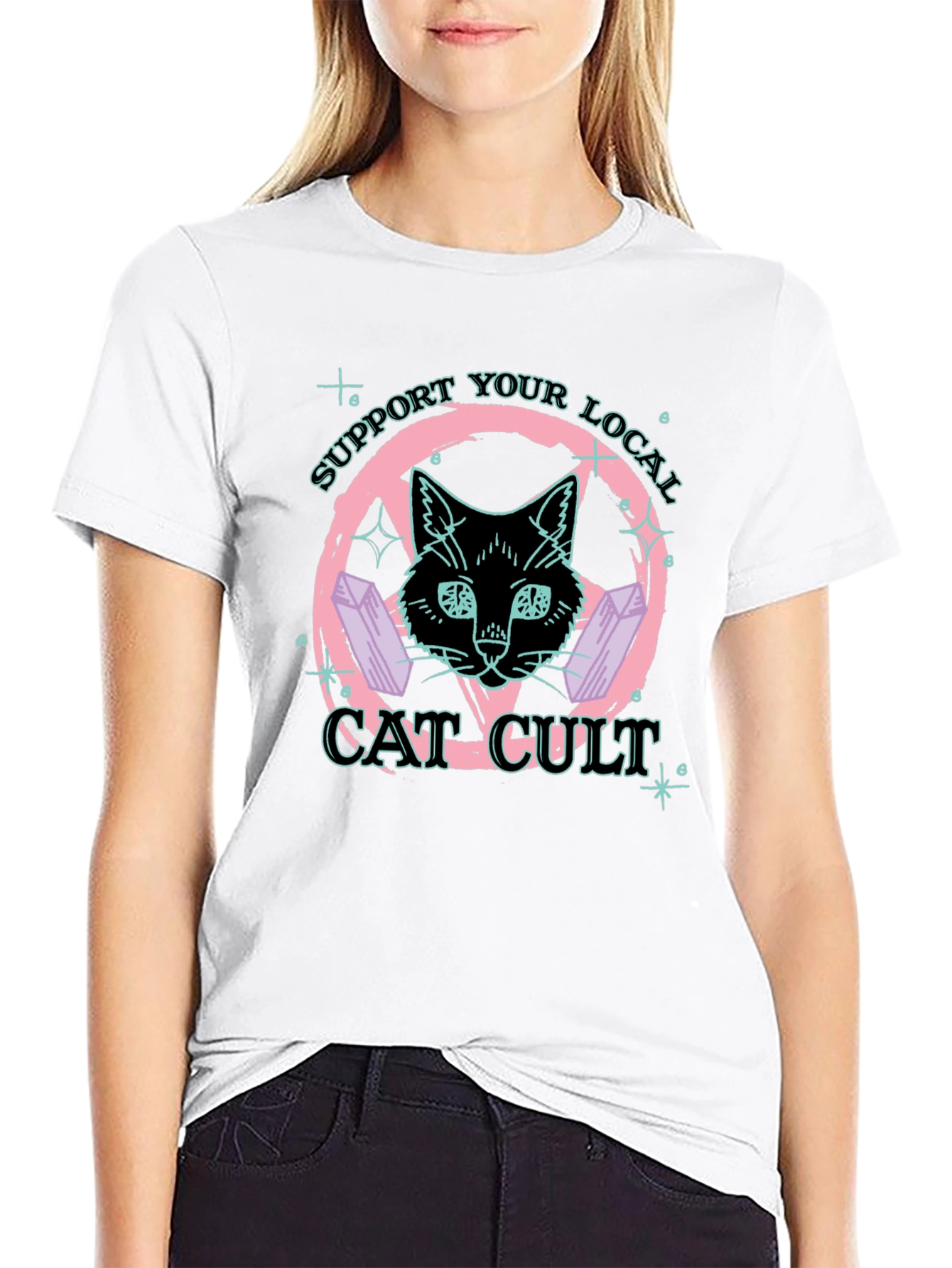 Support Your Local Cat Cult T-Shirt