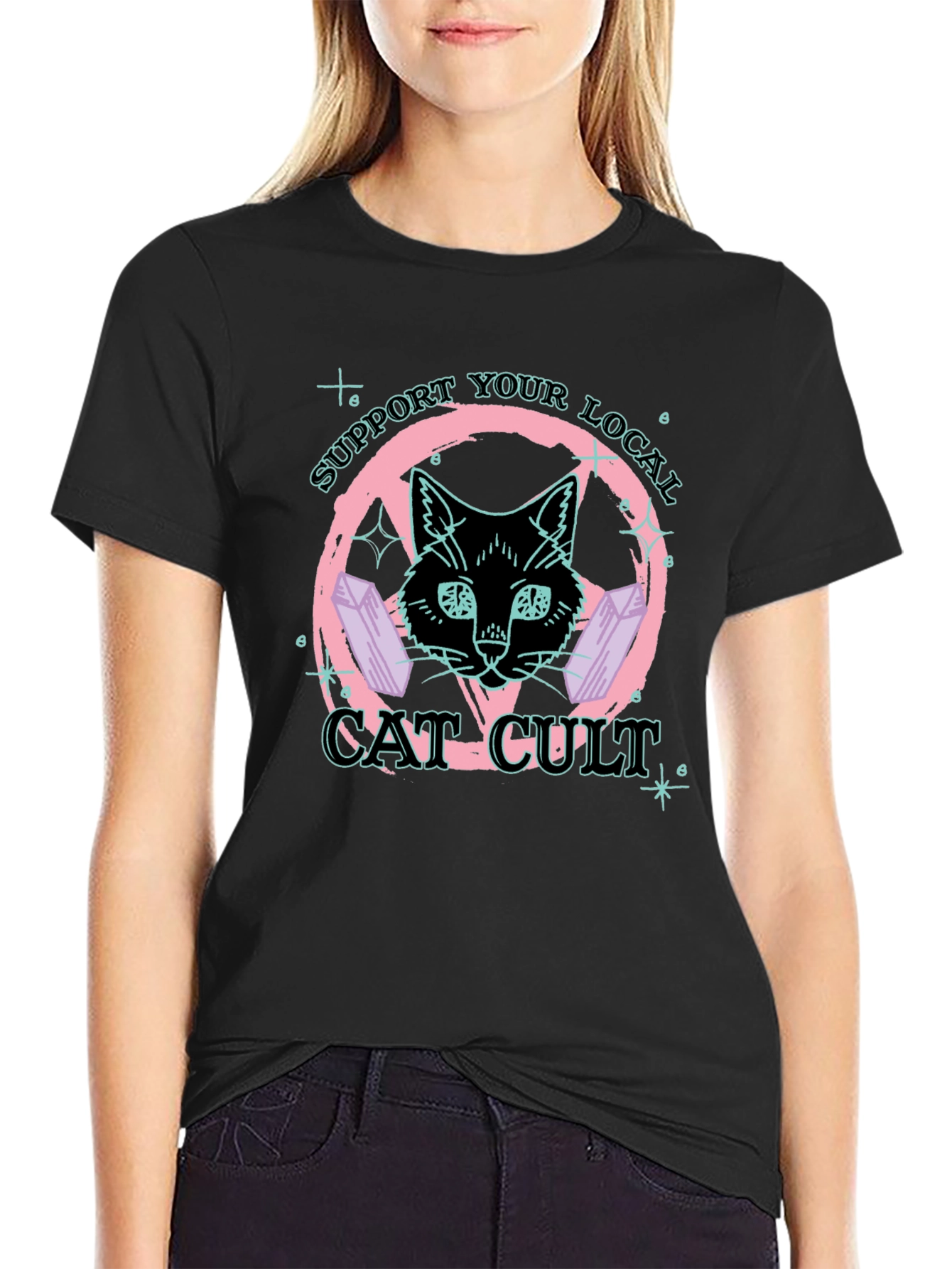 Support Your Local Cat Cult T-Shirt
