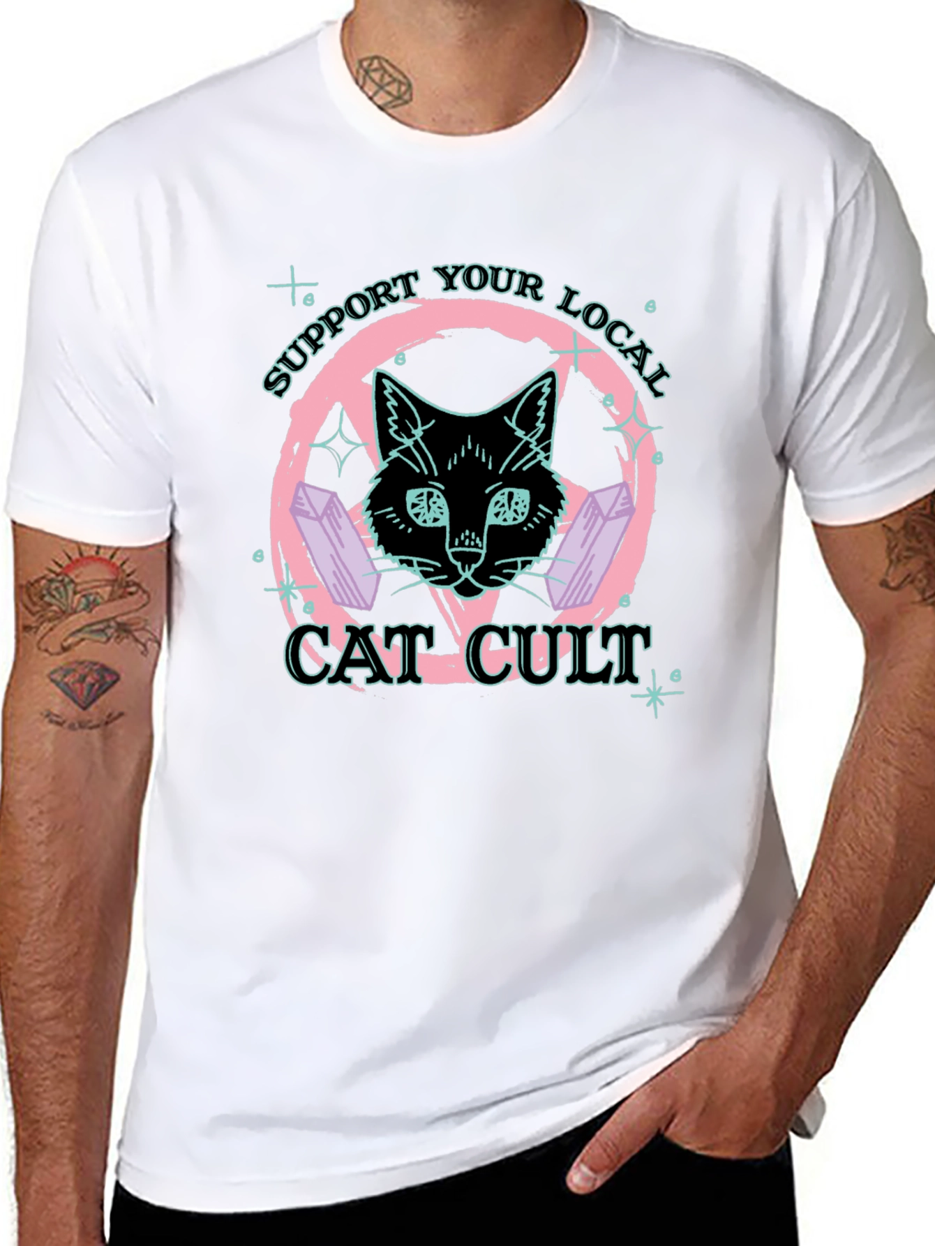 Support Your Local Cat Cult T-Shirt