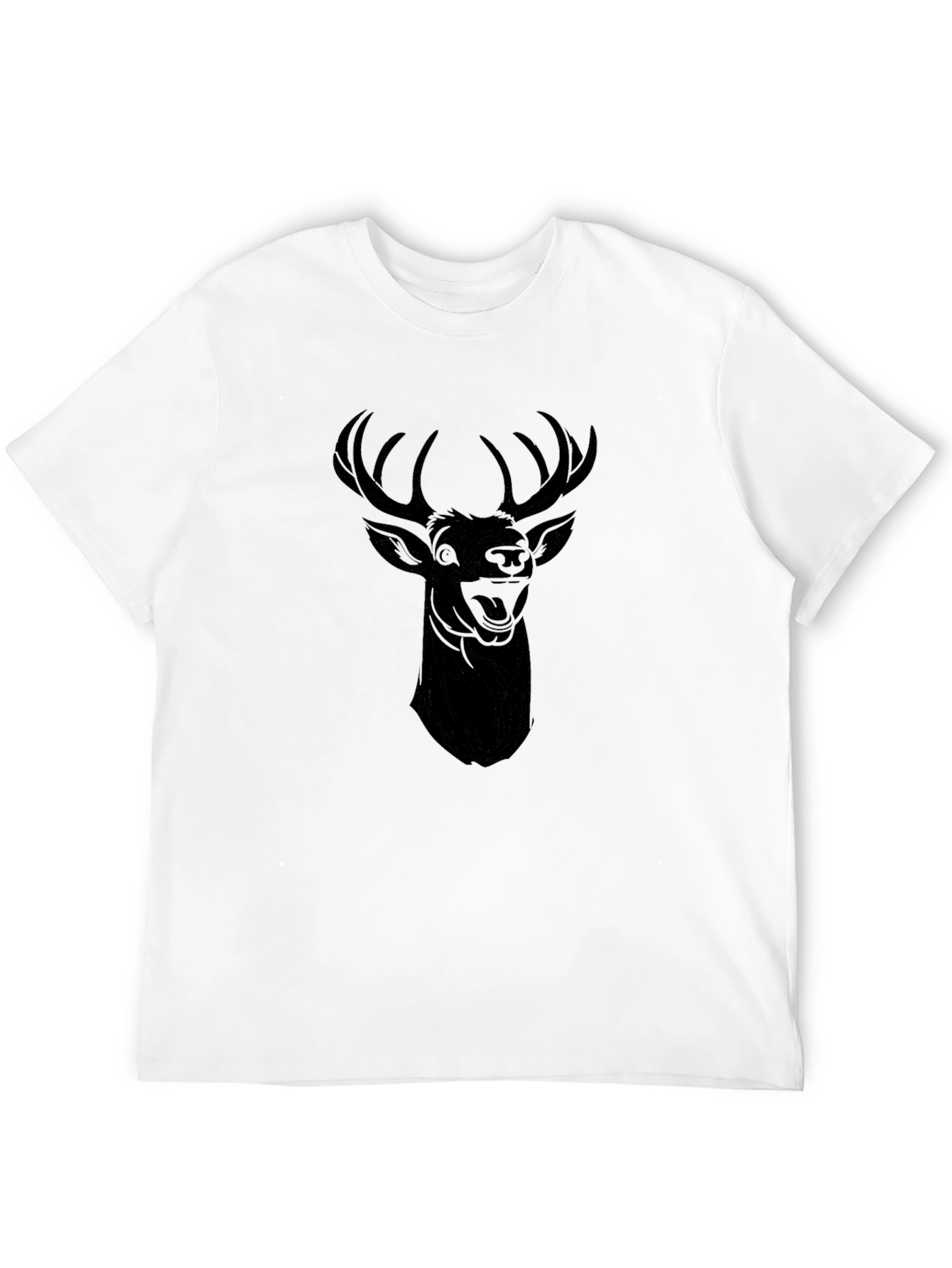 Black Deer Graphic Tee - Mens Casual Style