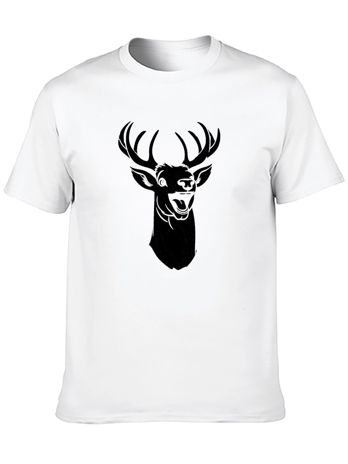 Black Deer Graphic Tee - Mens Casual Style