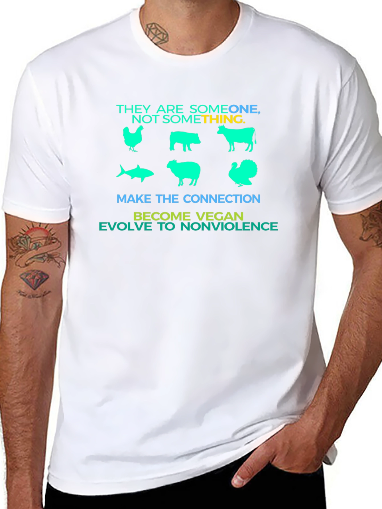 Vegan Message Graphic T-Shirt