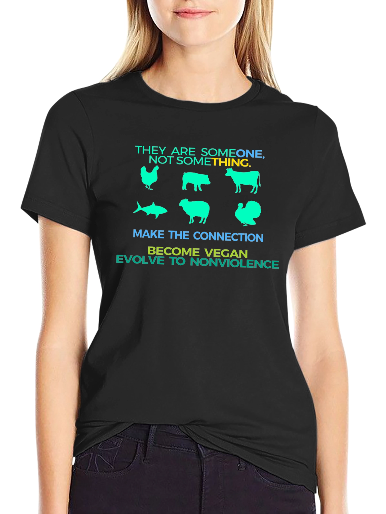 Vegan Message Graphic T-Shirt