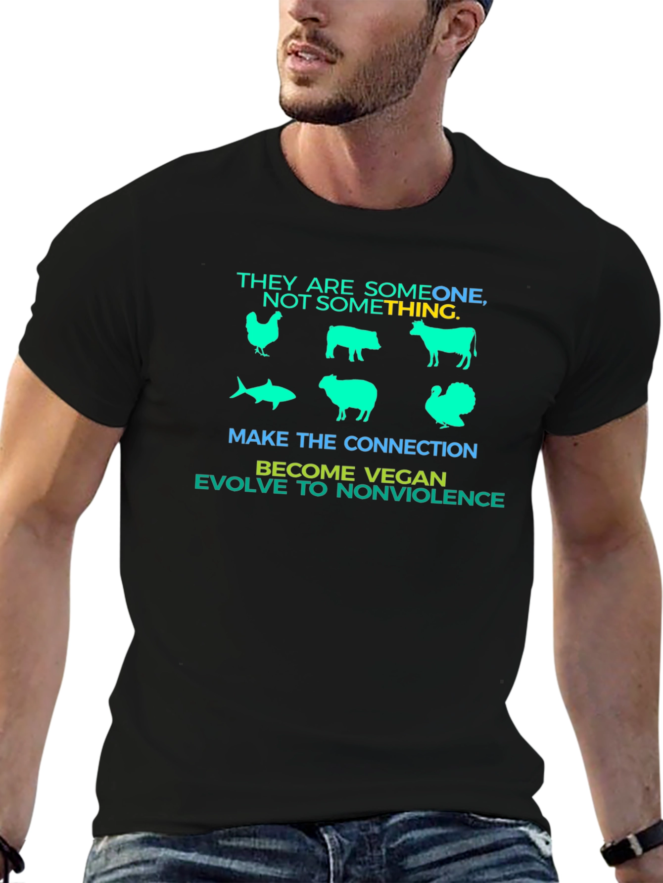 Vegan Message Graphic T-Shirt