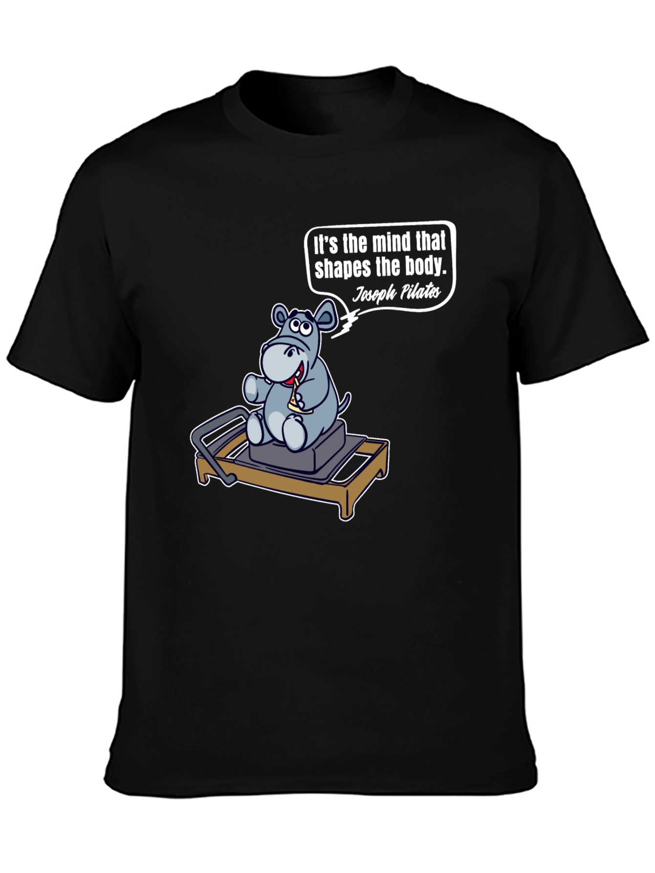 Pilates Hippo T-Shirt - Mind Shapes Body