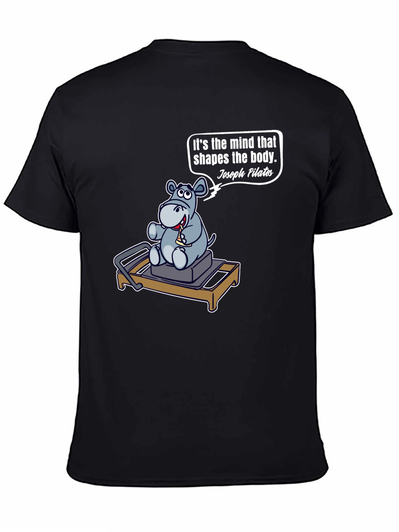 Pilates Hippo T-Shirt - Mind Shapes Body