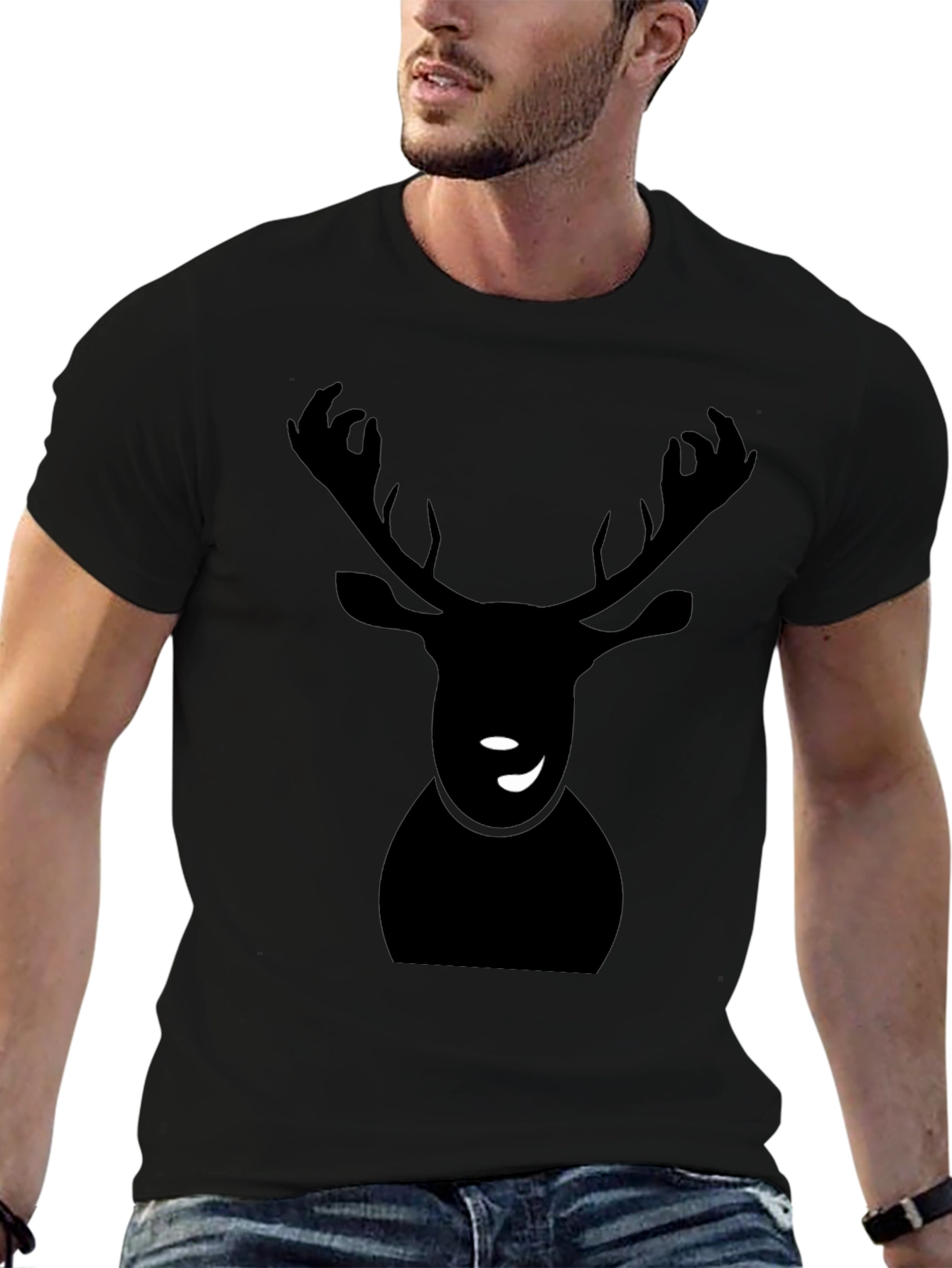 Reindeer Silhouette Tee - Holiday Style
