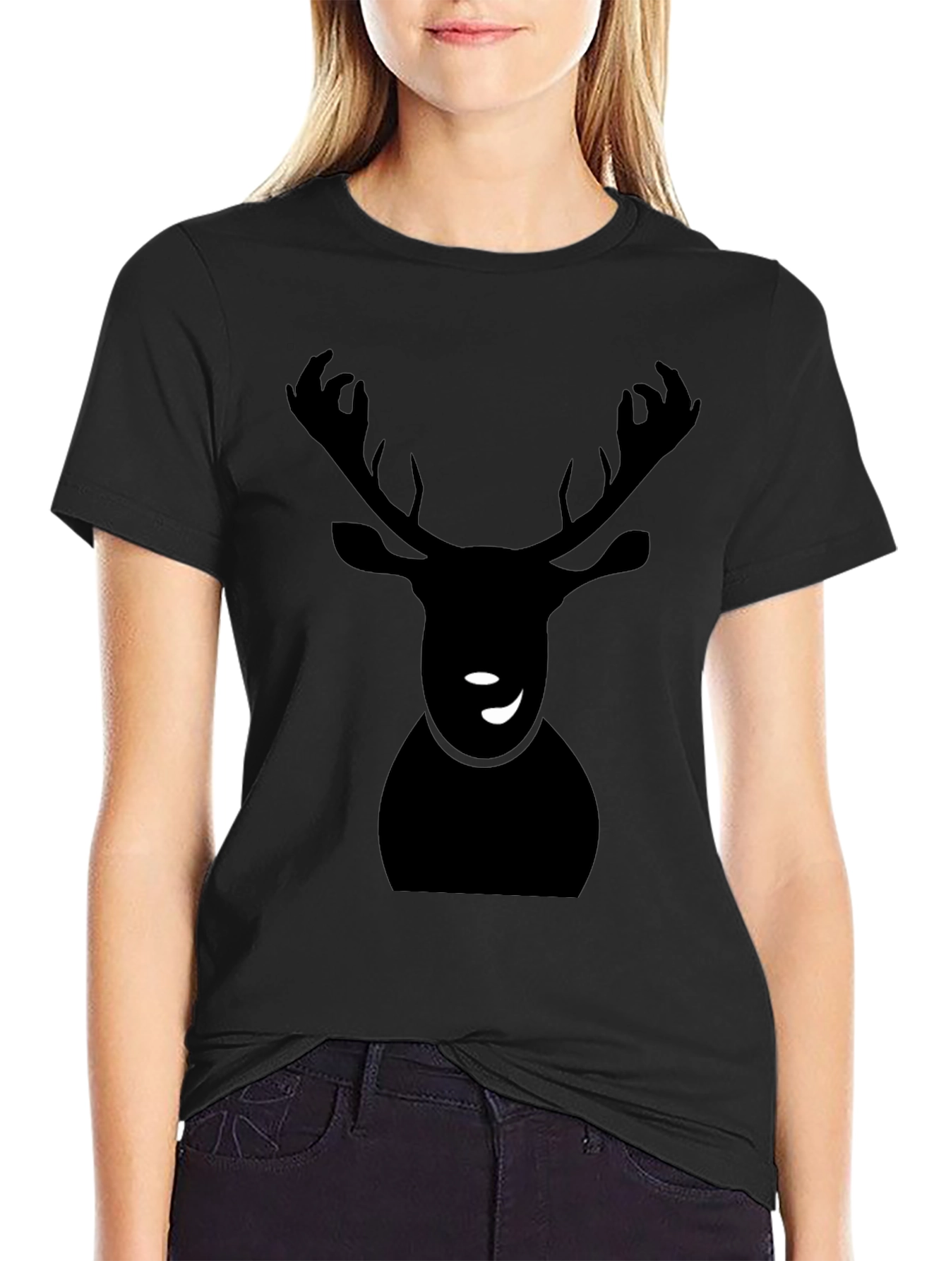 Reindeer Silhouette Tee - Holiday Style