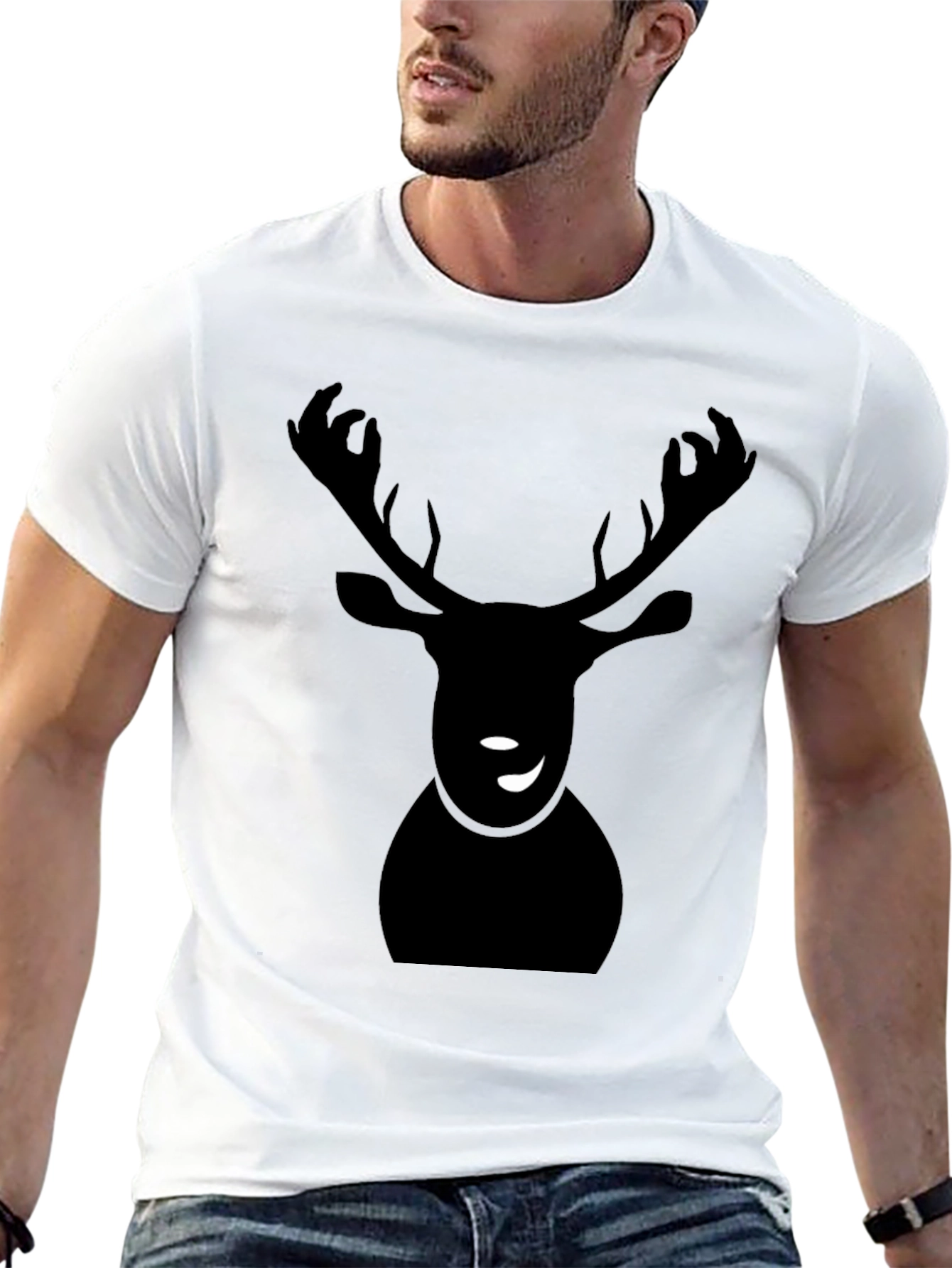 Reindeer Silhouette Tee - Holiday Style