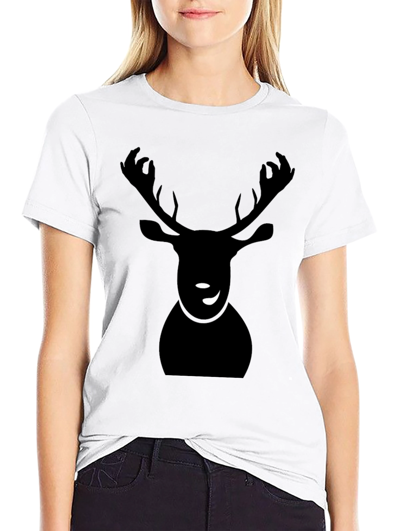 Reindeer Silhouette Tee - Holiday Style