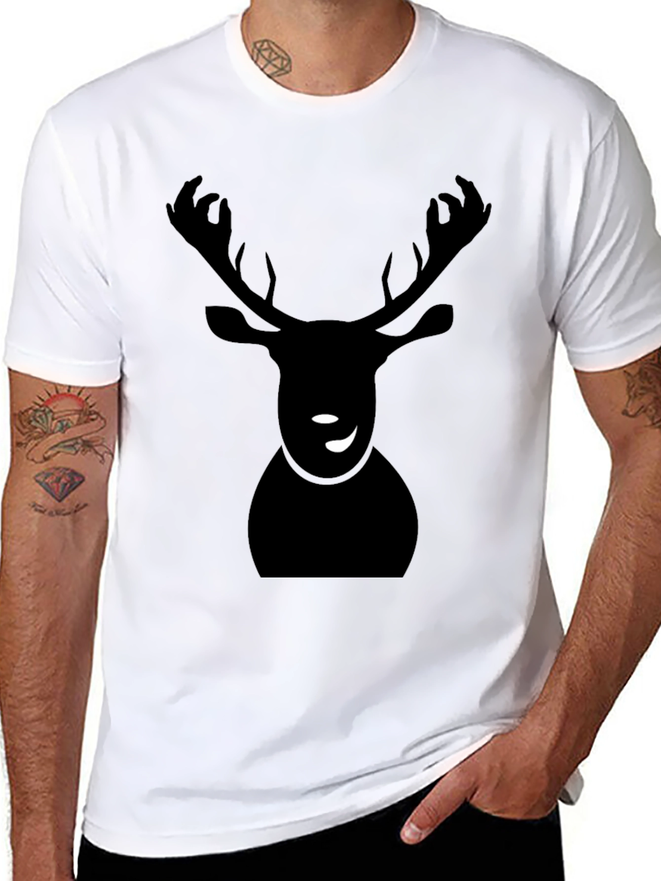 Reindeer Silhouette Tee - Holiday Style