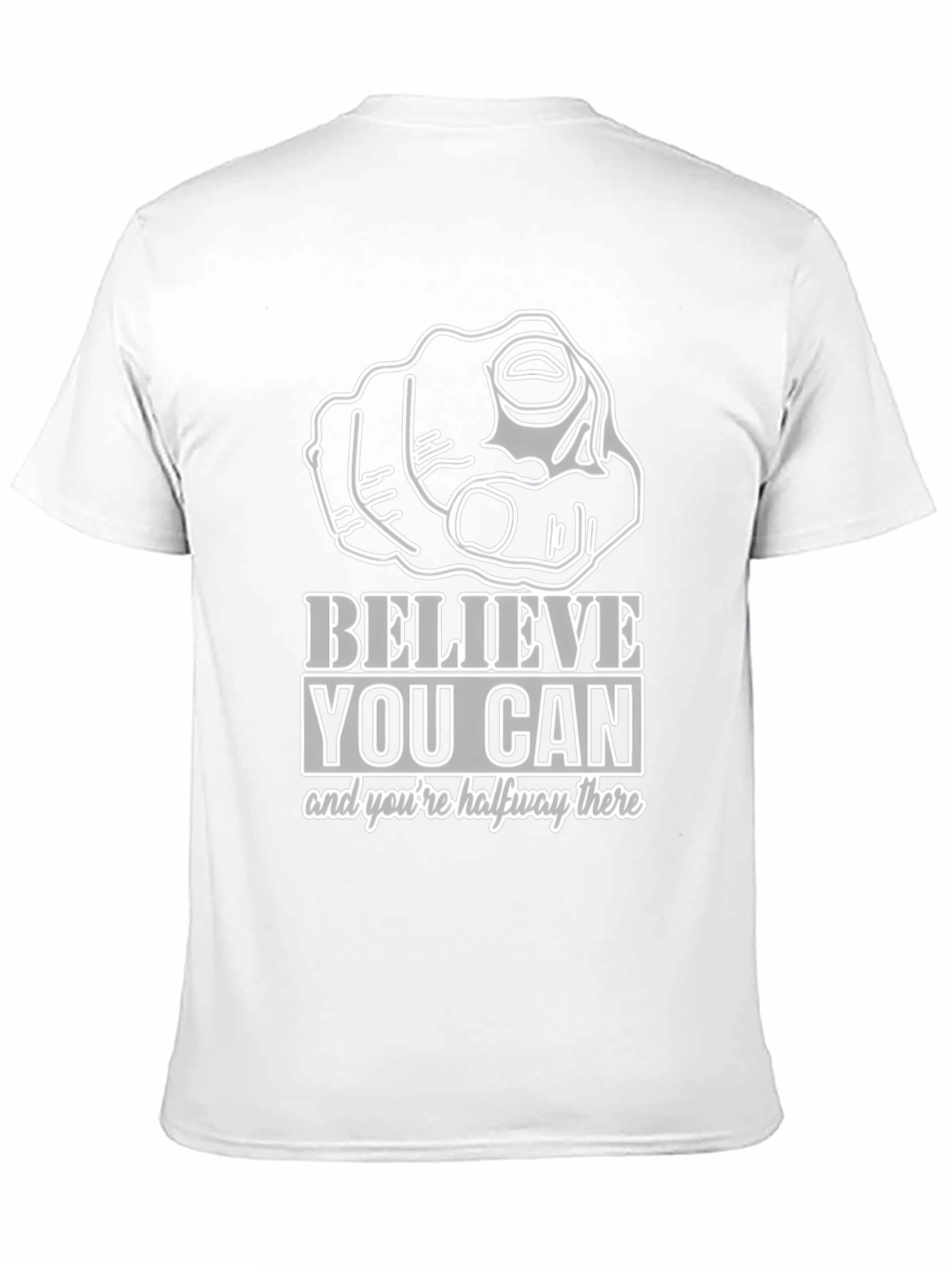 Believe You Can Graphic Tee - Motivational Black T-Shirt