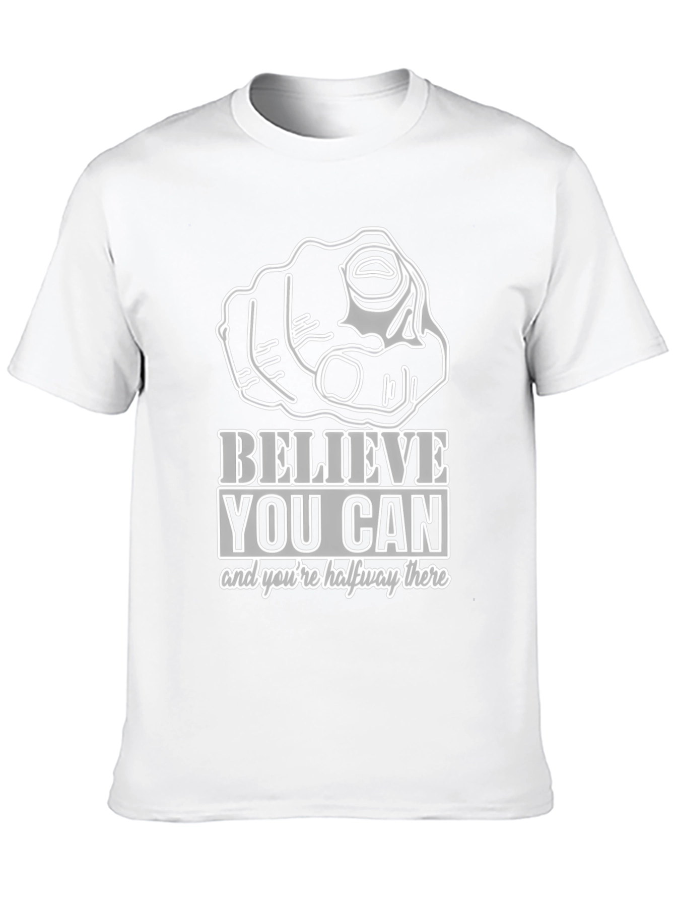 Believe You Can Graphic Tee - Motivational Black T-Shirt