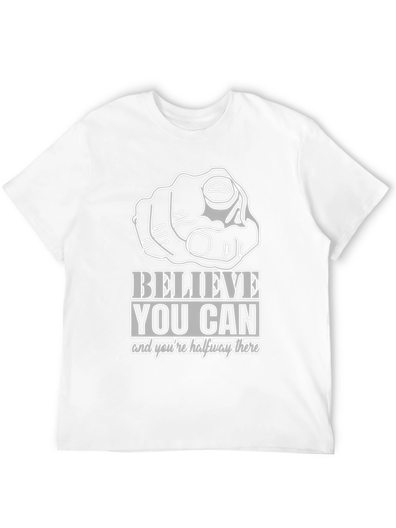 Believe You Can Graphic Tee - Motivational Black T-Shirt