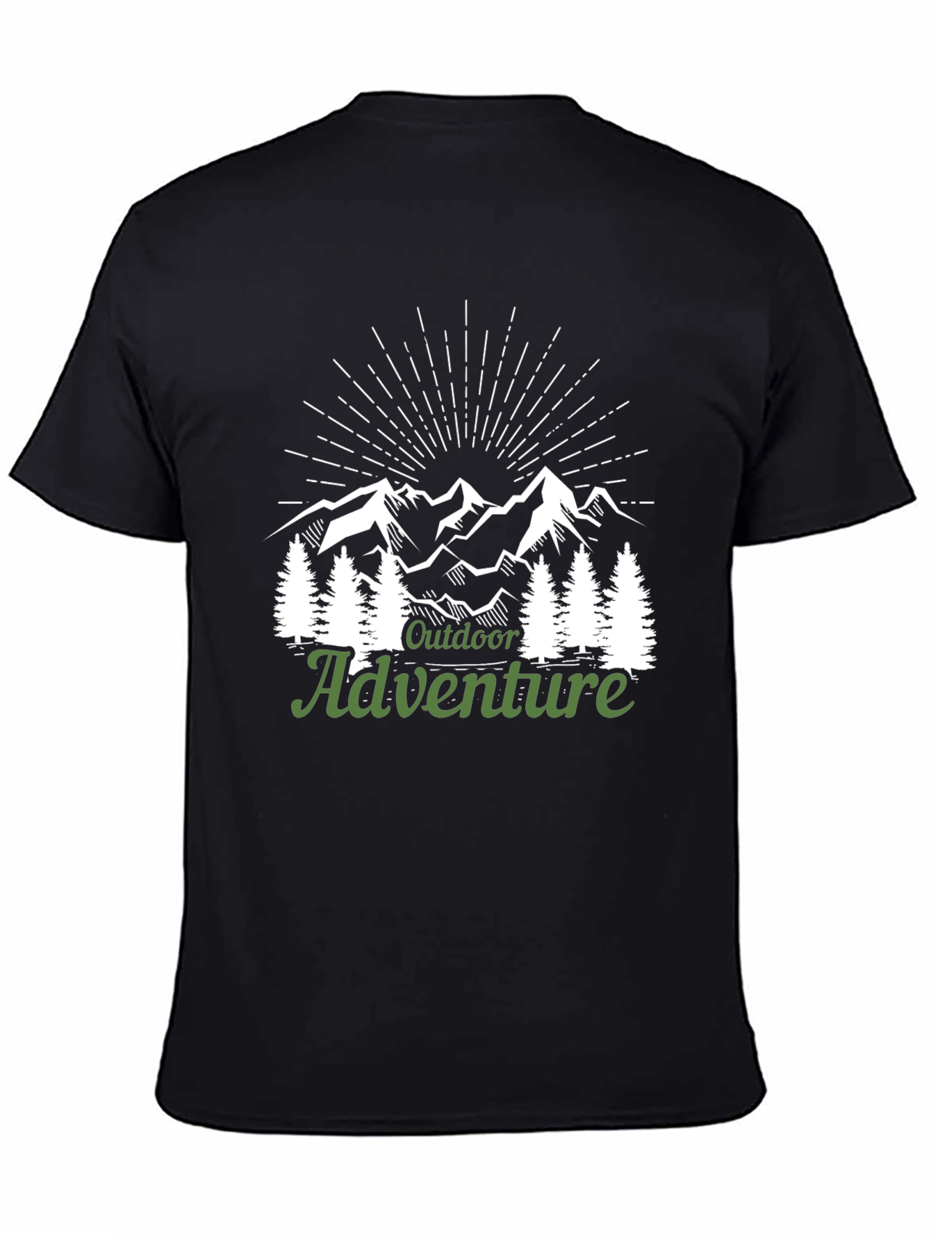 Outdoor Adventure Graphic Tee - Mountain Scene Shirt